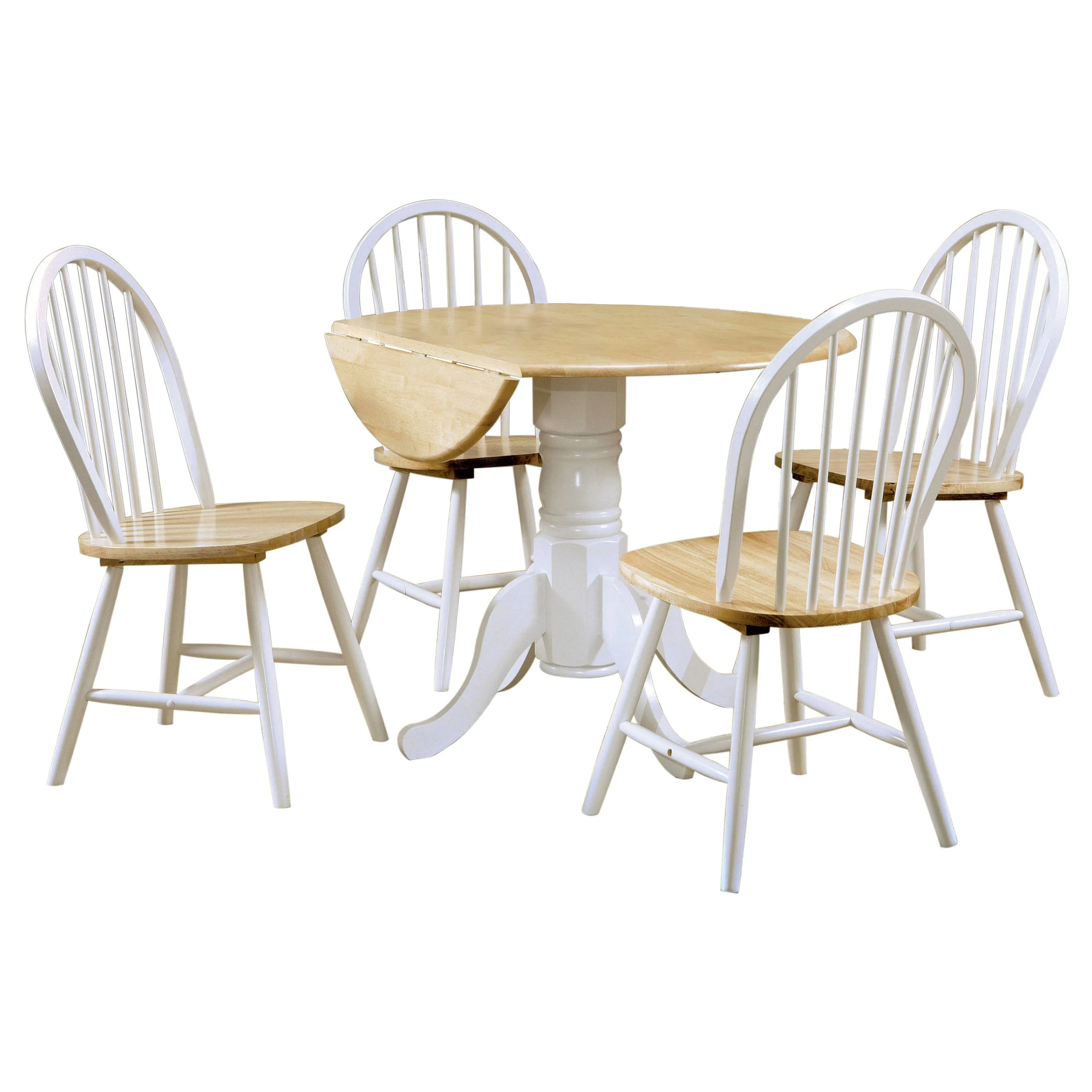 Greer Natural Brown And White 5-Piece Dining Set - Image 2