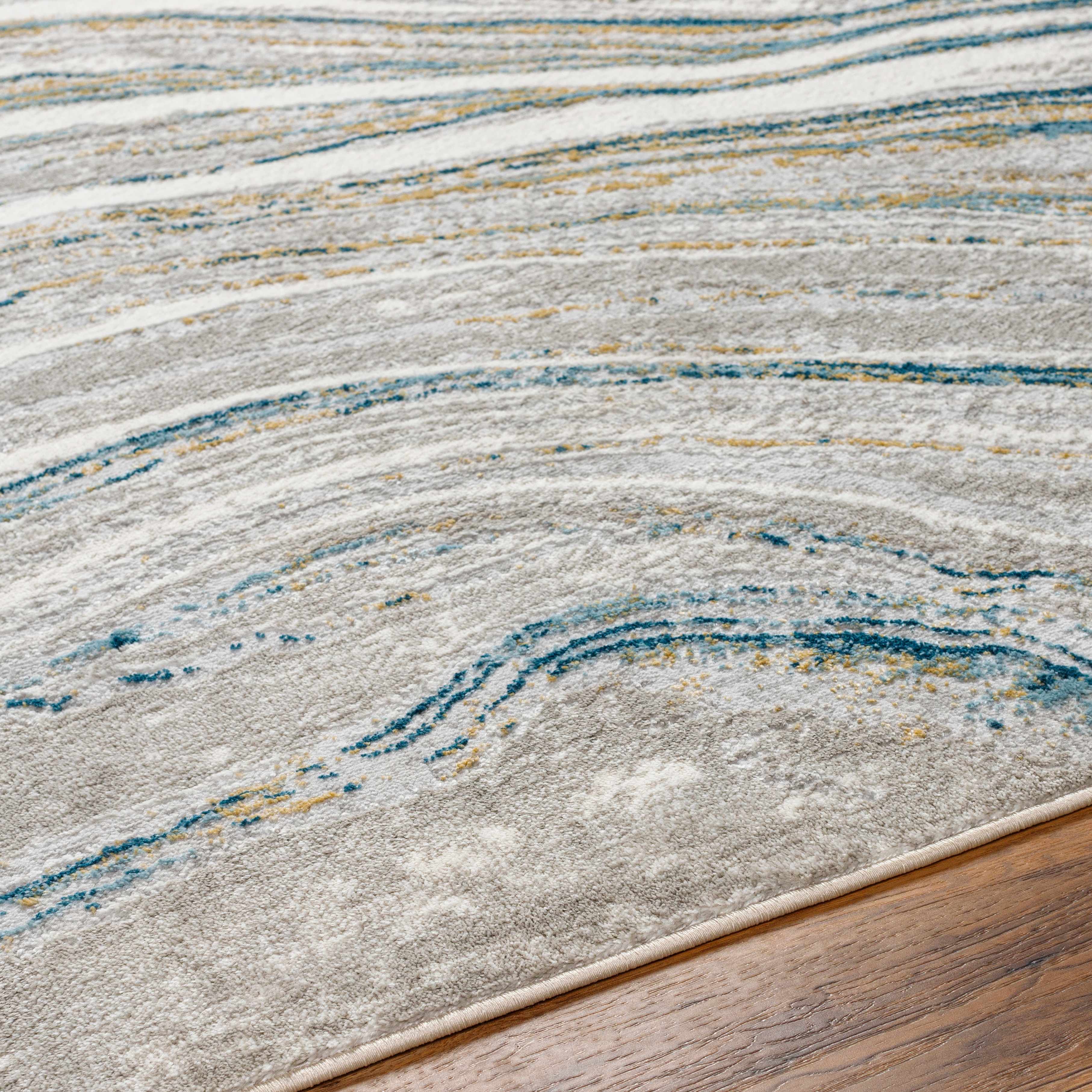 Gregg Silver Gray Marble Area Rug - Image 6