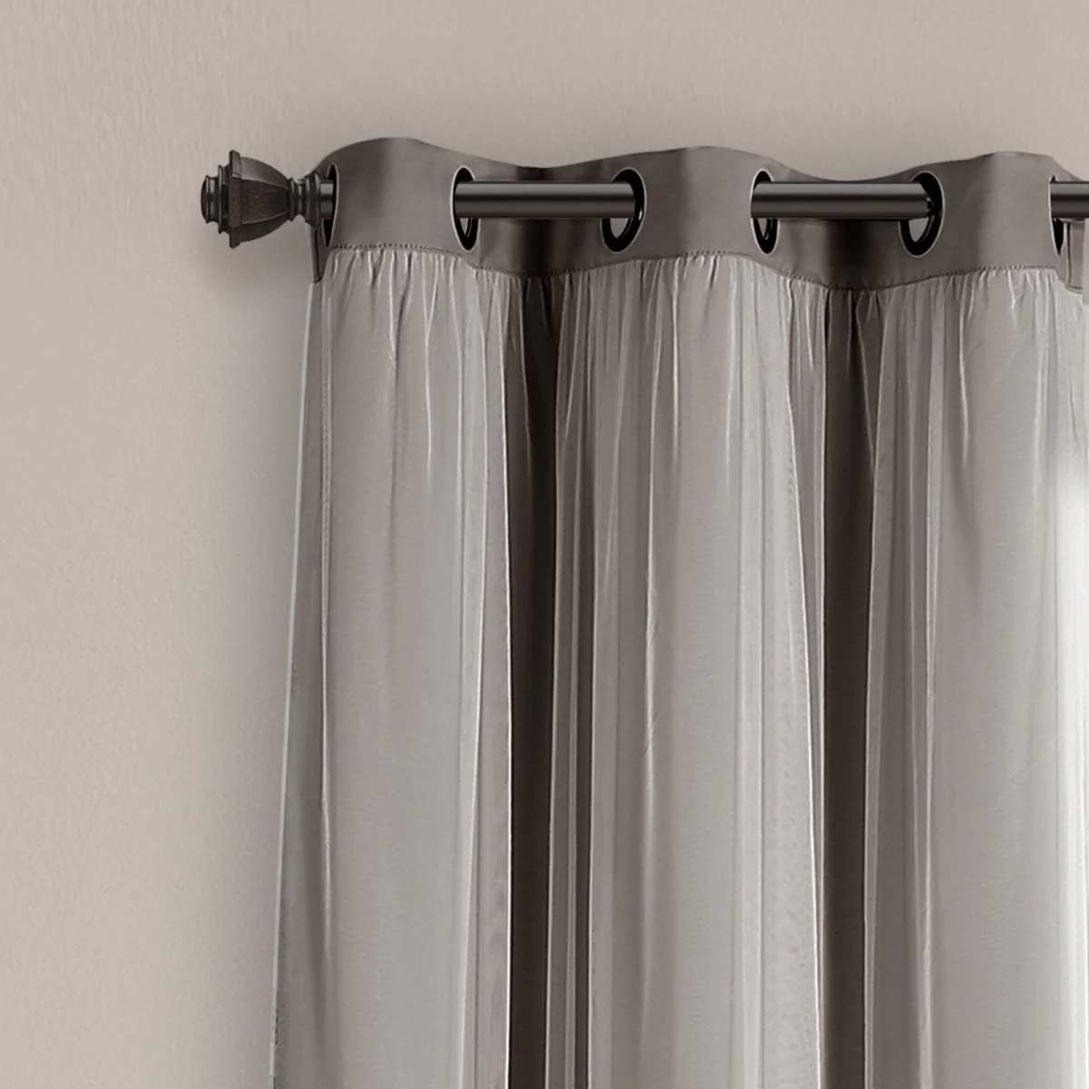 Grommet Sheer With Insulated Blackout Lining Curtain Panel Set - Image 41