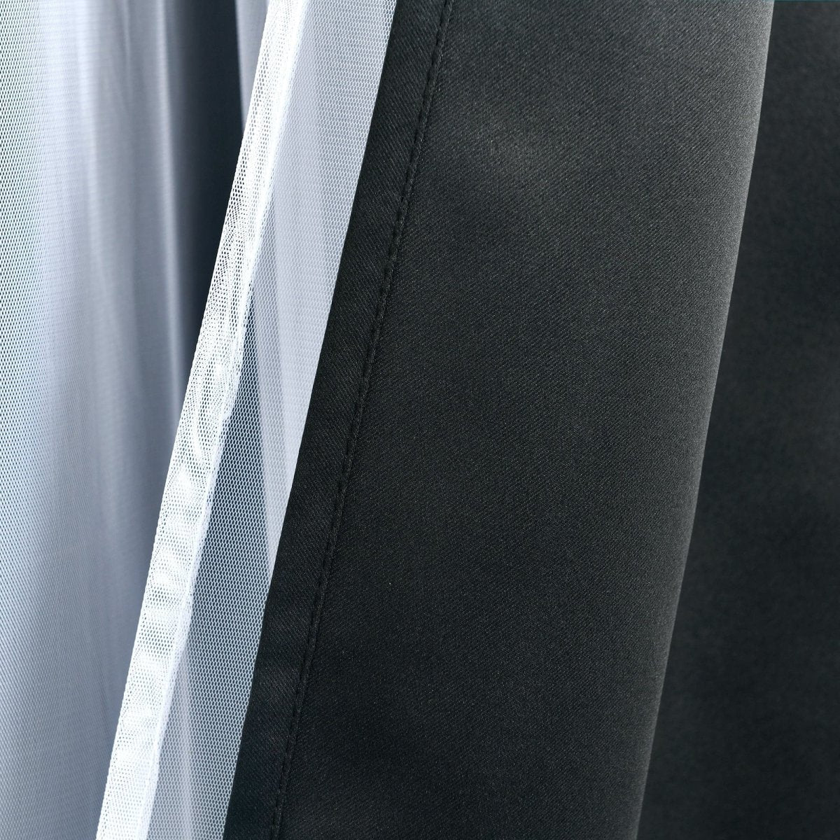 Grommet Sheer With Insulated Blackout Lining Curtain Panel Set - Image 51