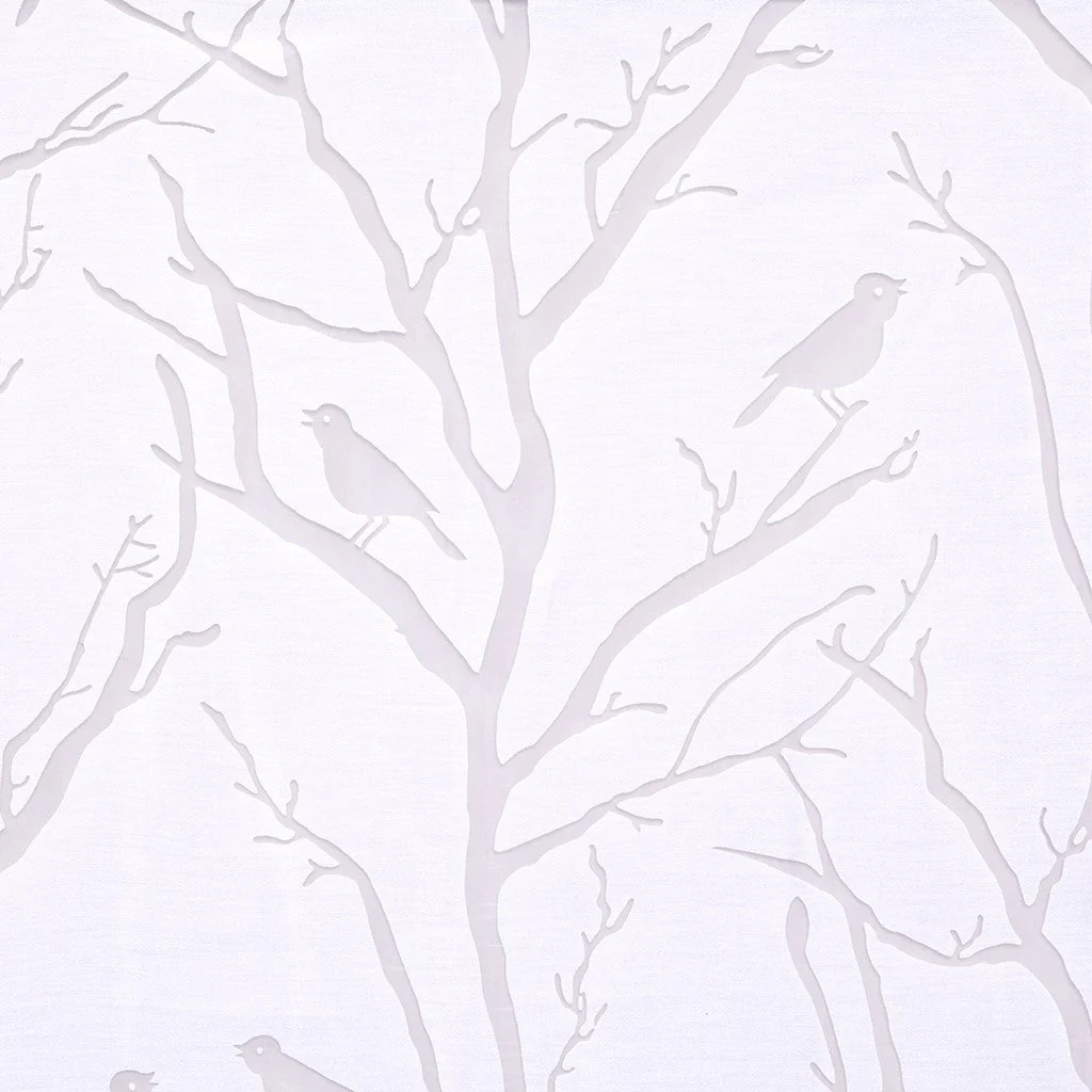 Grommet Top Sheer Bird on Branches Burnout Window Curtain Panel - Image 4