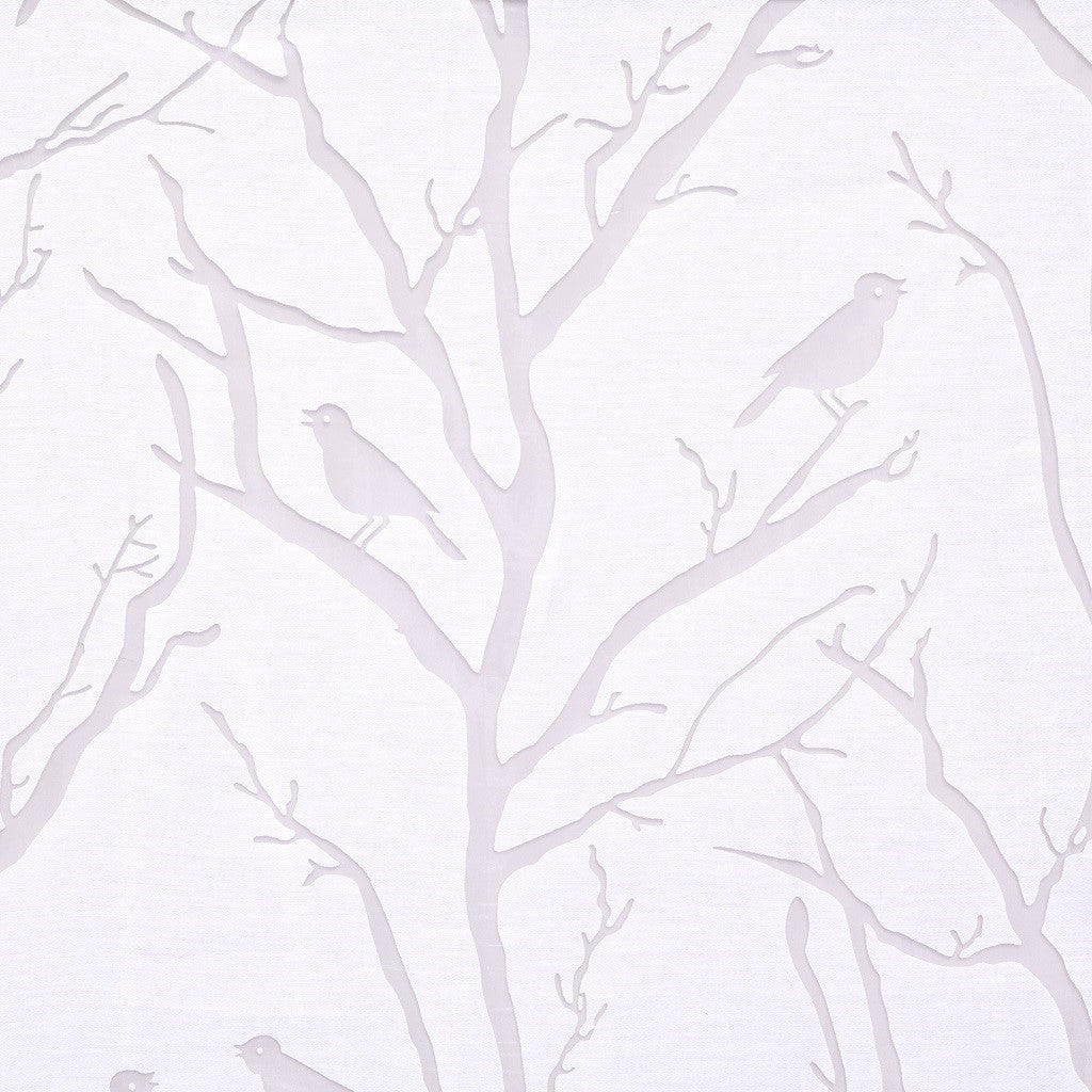 Grommet Top Sheer Bird on Branches Burnout Window Curtain Panel - Image 8