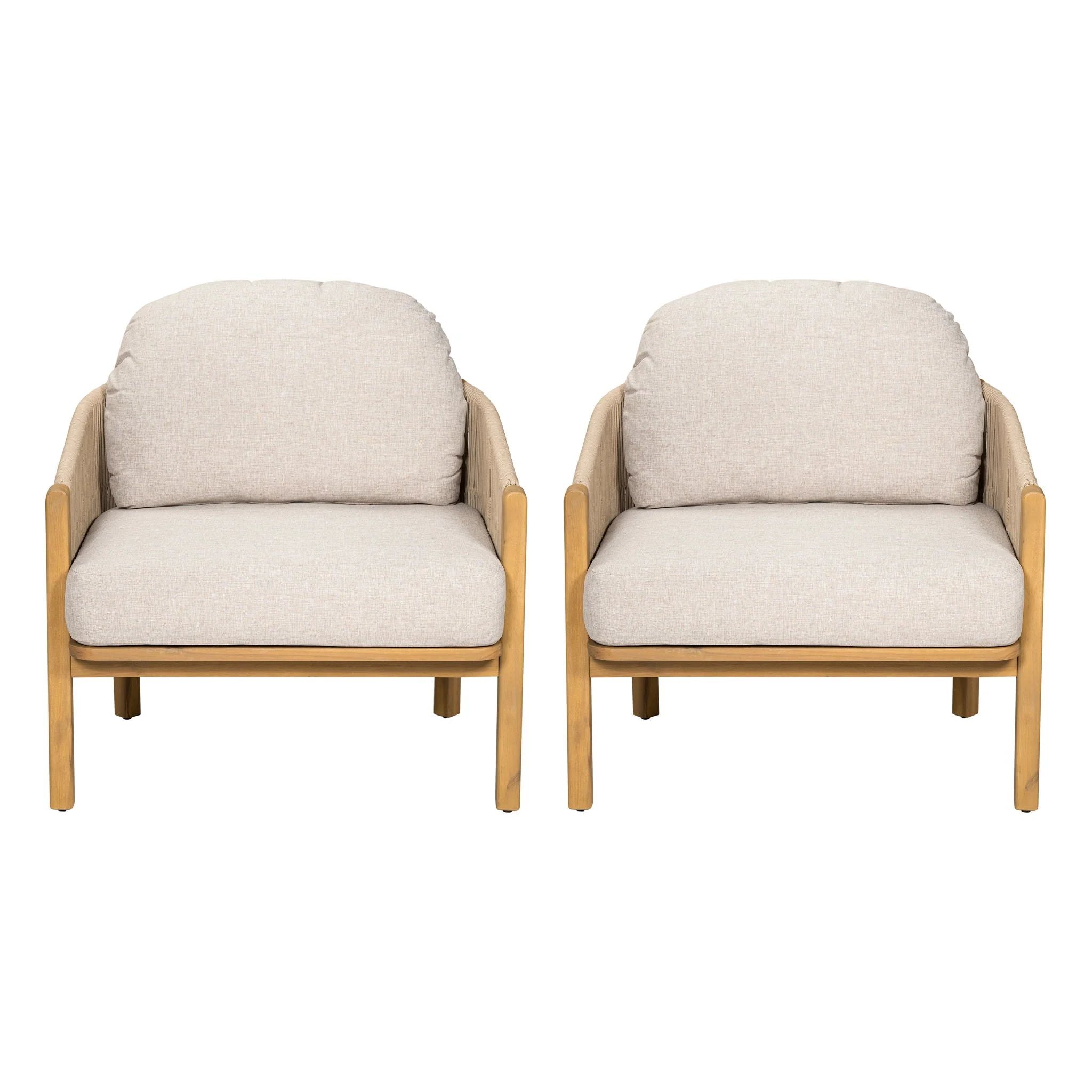 Grotta - Outdoor Wood Club Chair (Set of 2) - Image 4