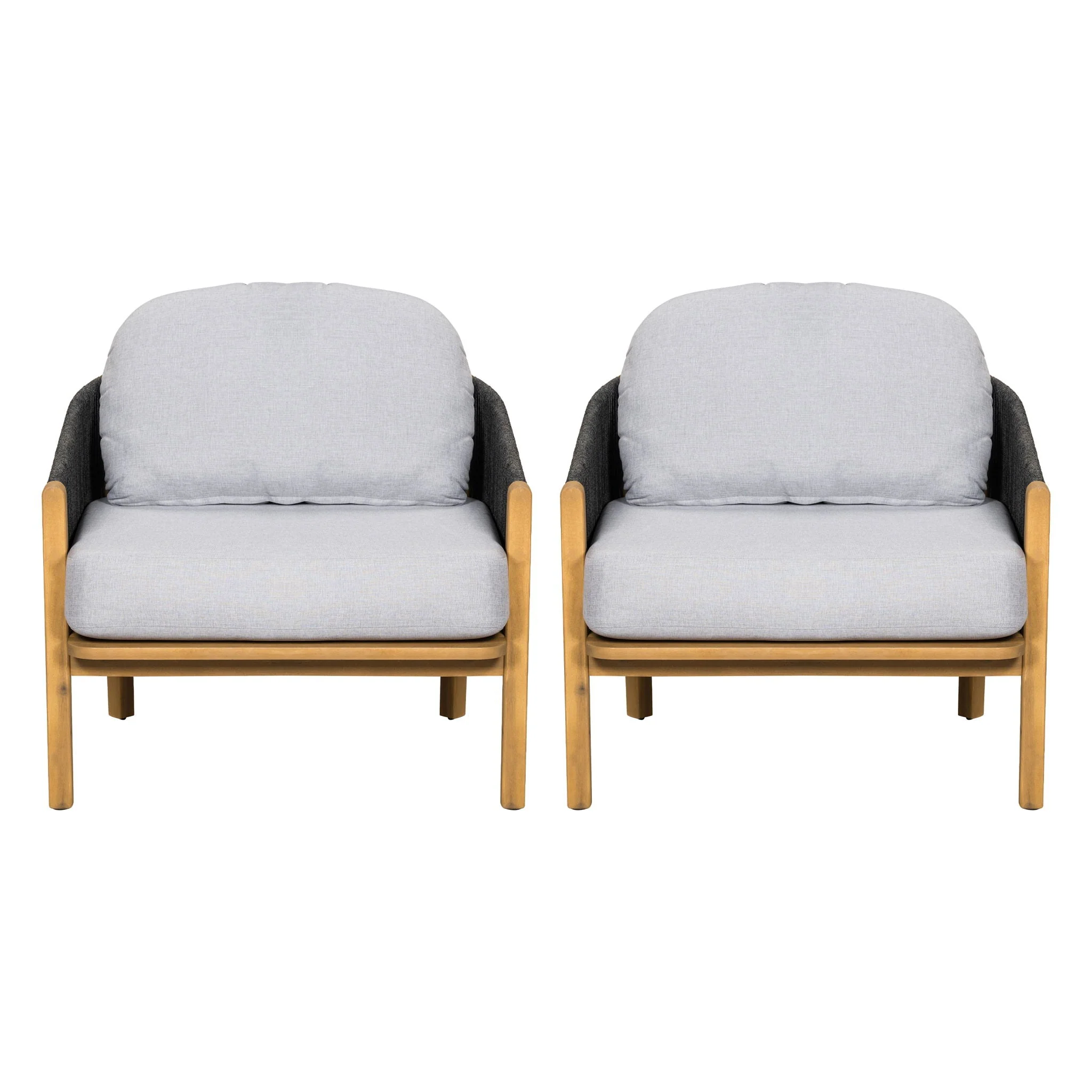 Grotta - Outdoor Wood Club Chair (Set of 2) - Image 6