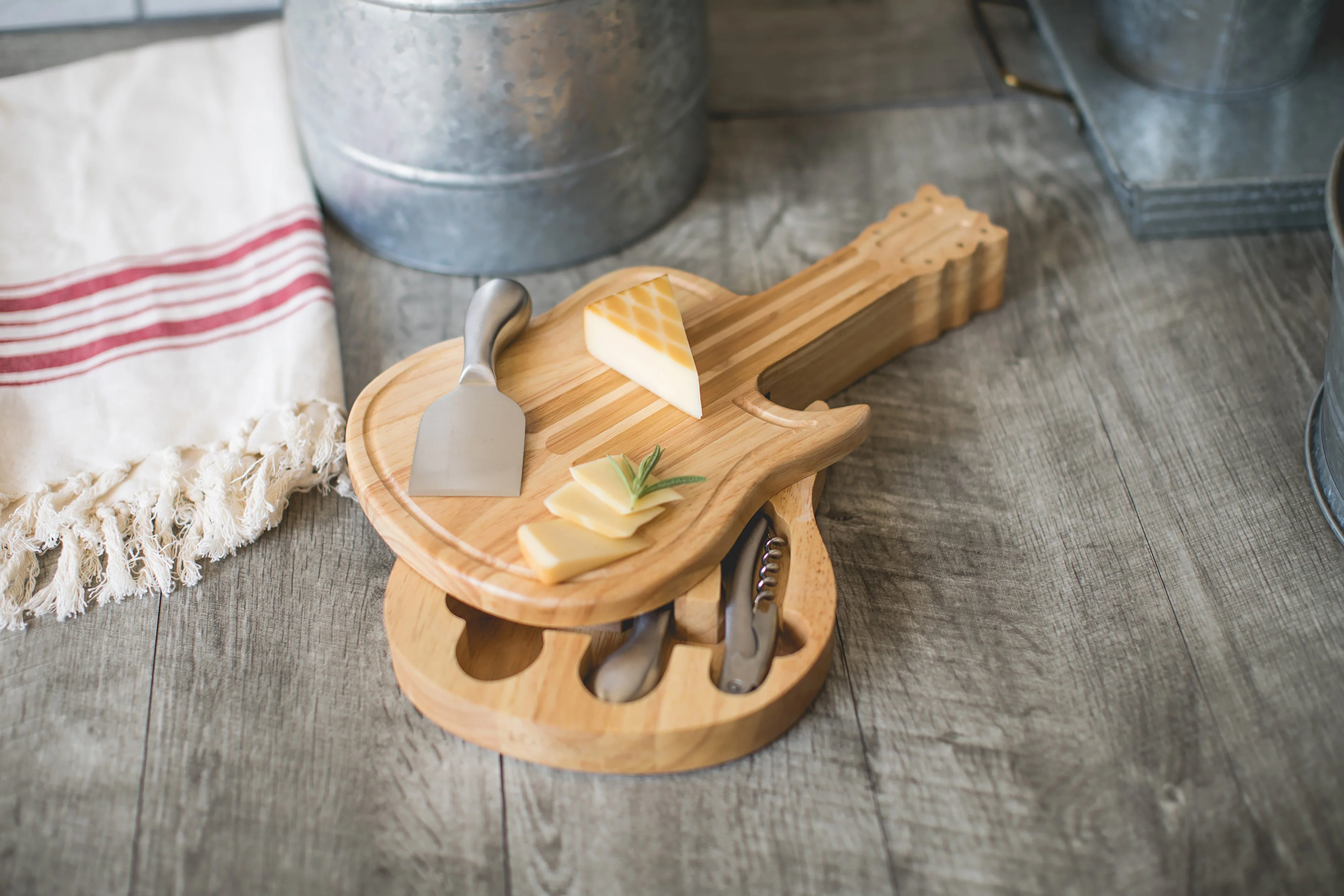 Guitar Cheese Cutting Board & Tools Set - Image 14