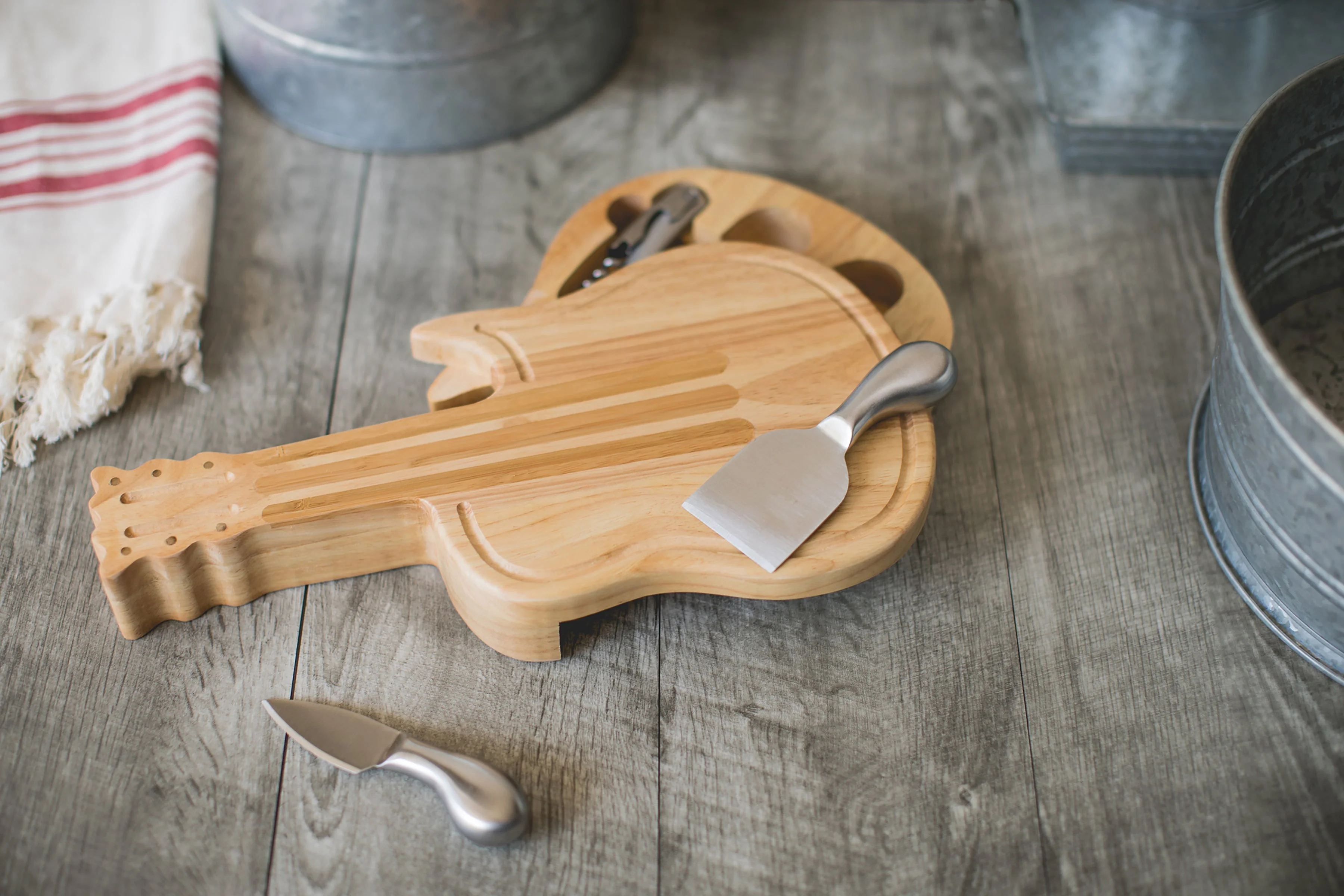 Guitar Cheese Cutting Board & Tools Set - Image 15