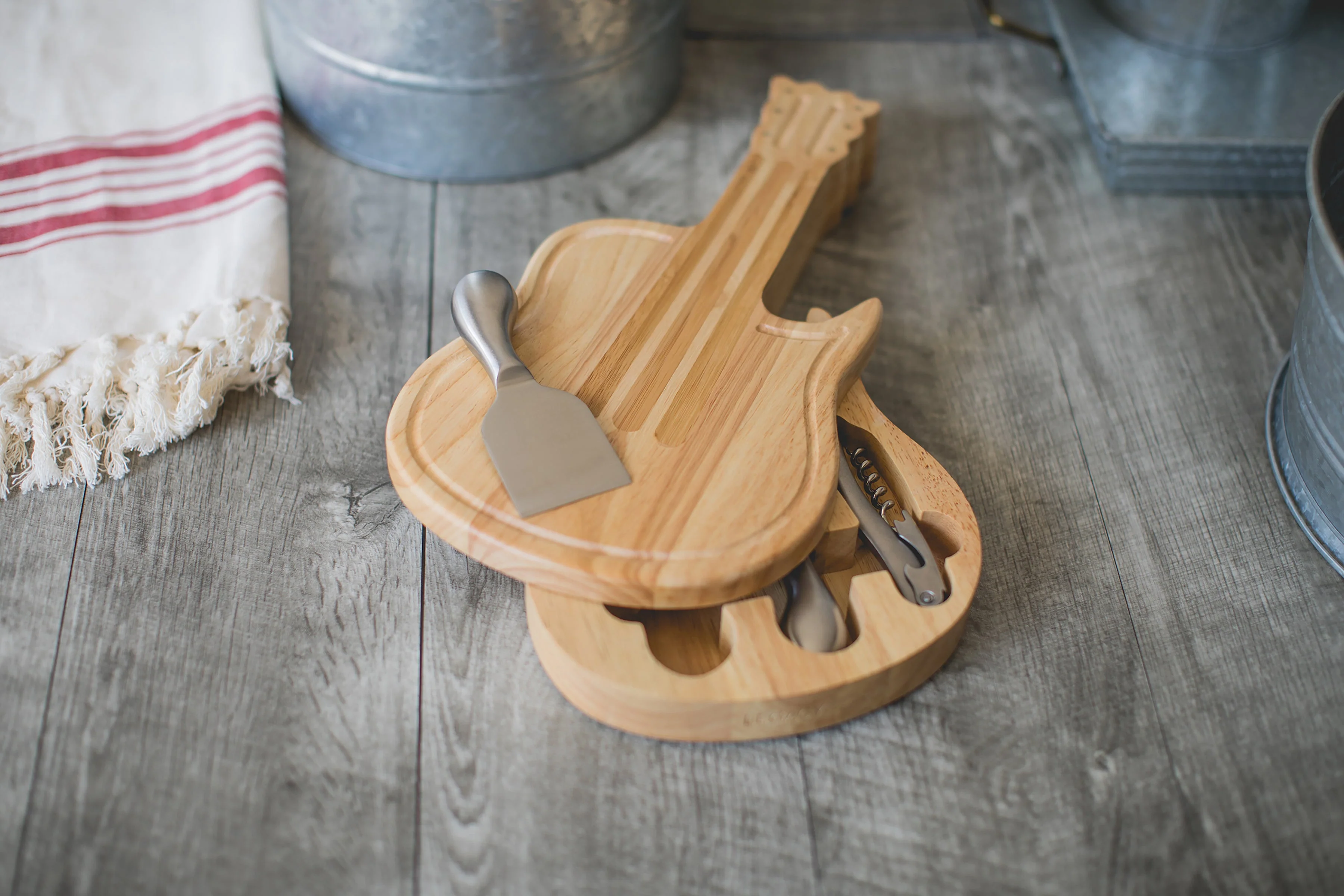 Guitar Cheese Cutting Board & Tools Set - Image 16