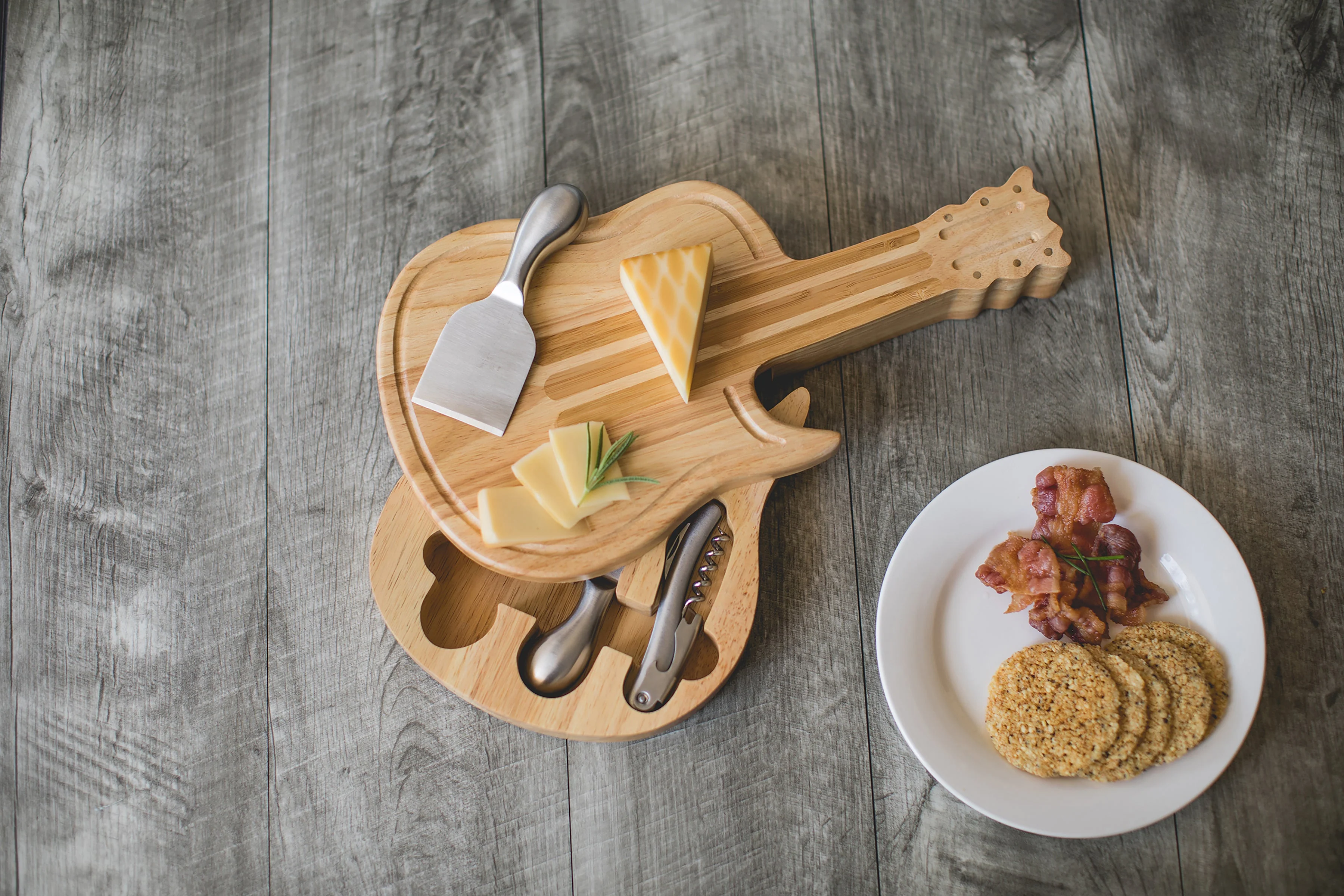 Guitar Cheese Cutting Board & Tools Set - Image 4
