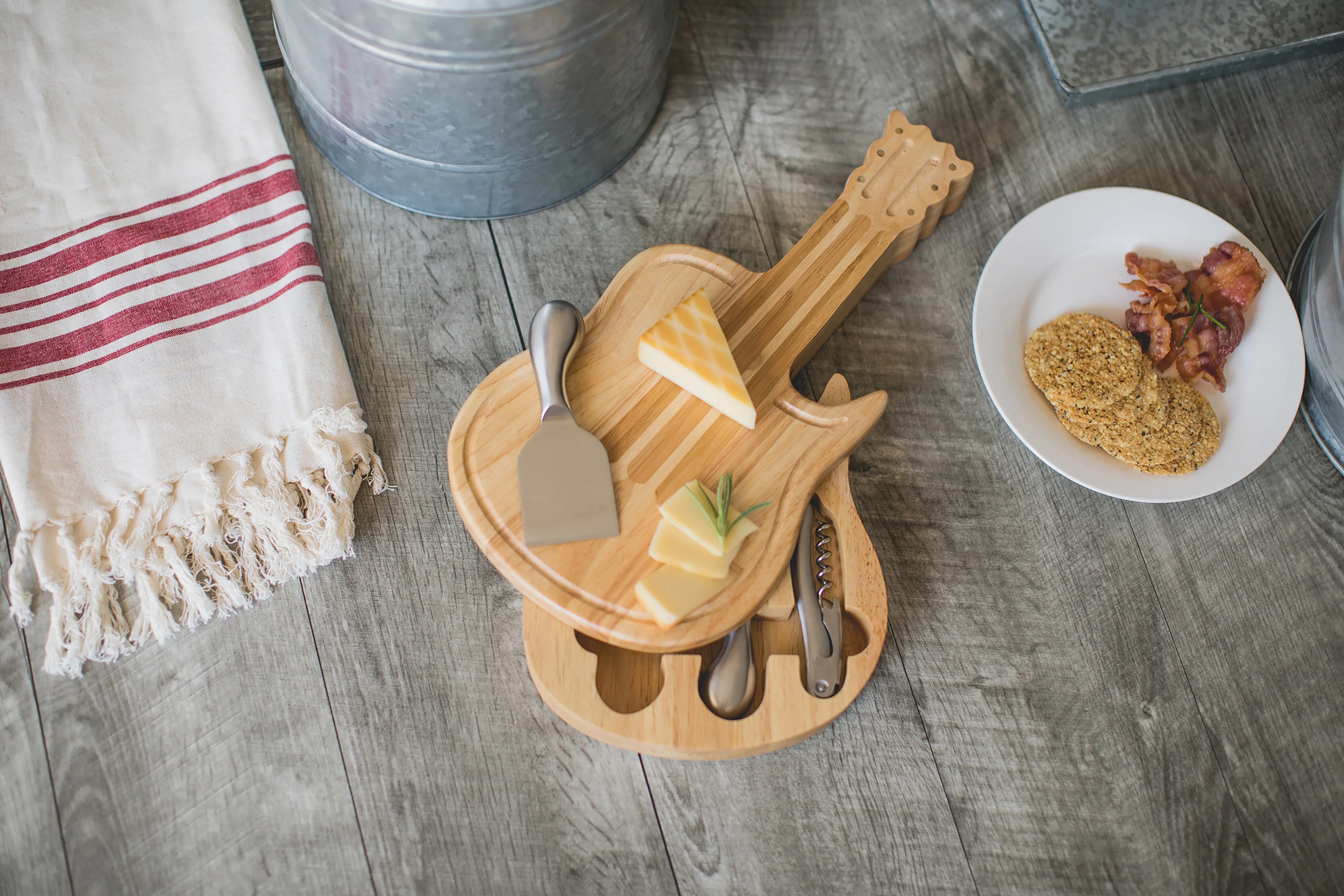 Guitar Cheese Cutting Board & Tools Set - Image 7