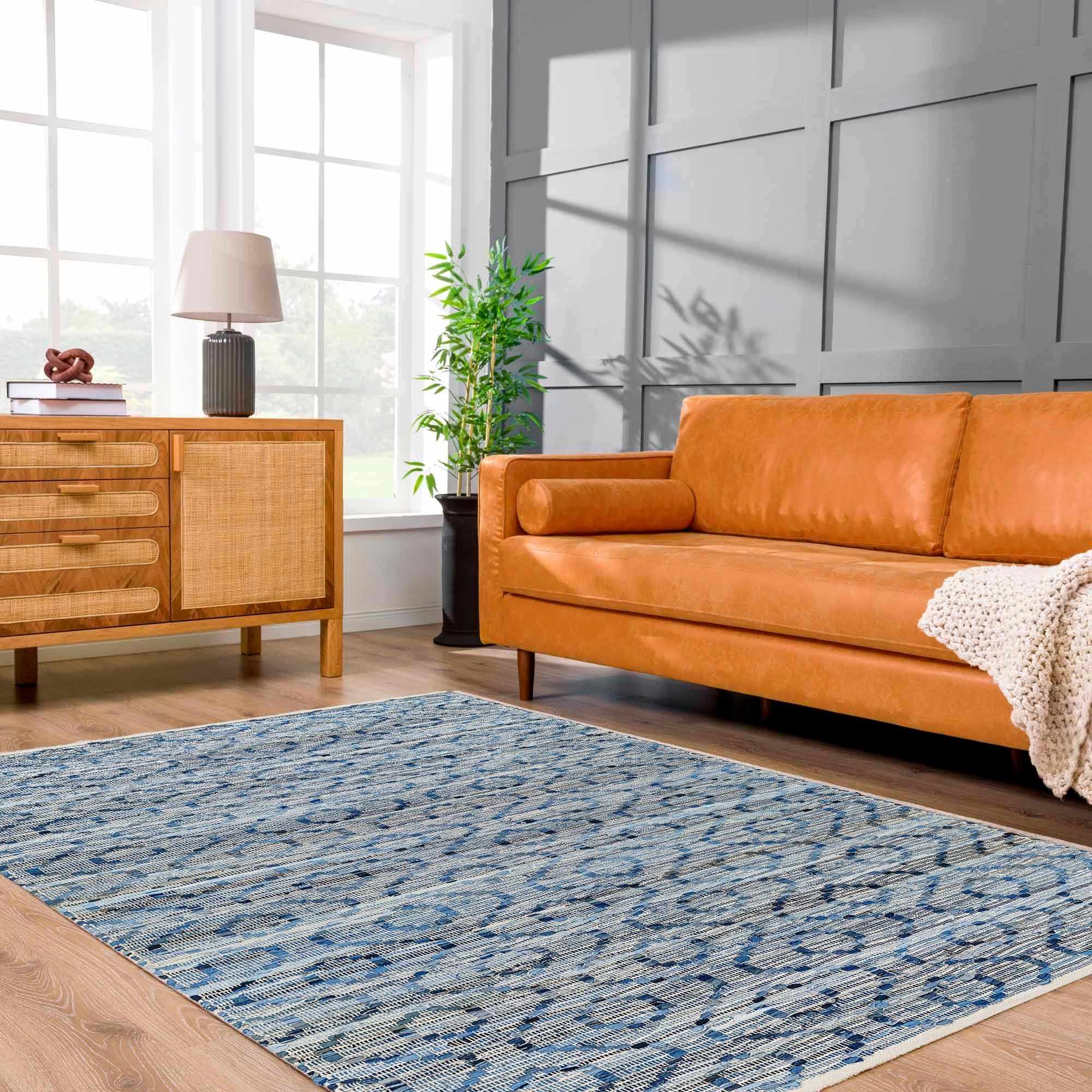 Gurit Blue & Brown Area Rug - Clearance - Image 2