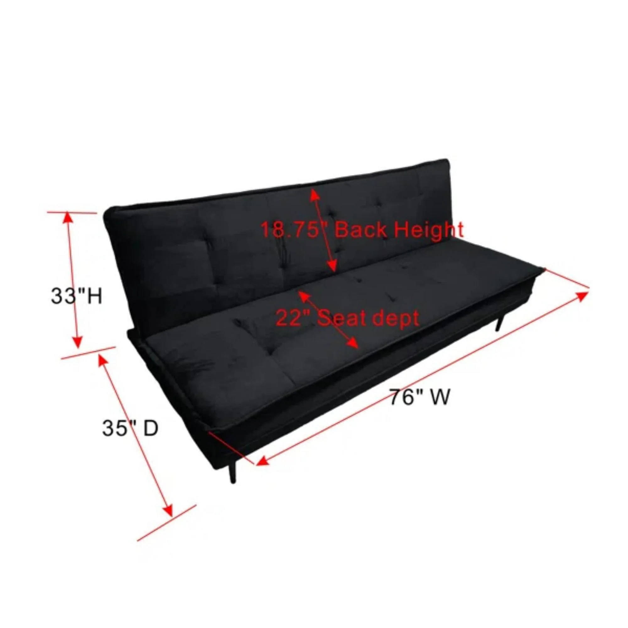 Gyuri - Upholstered Sofa - Black - Image 3