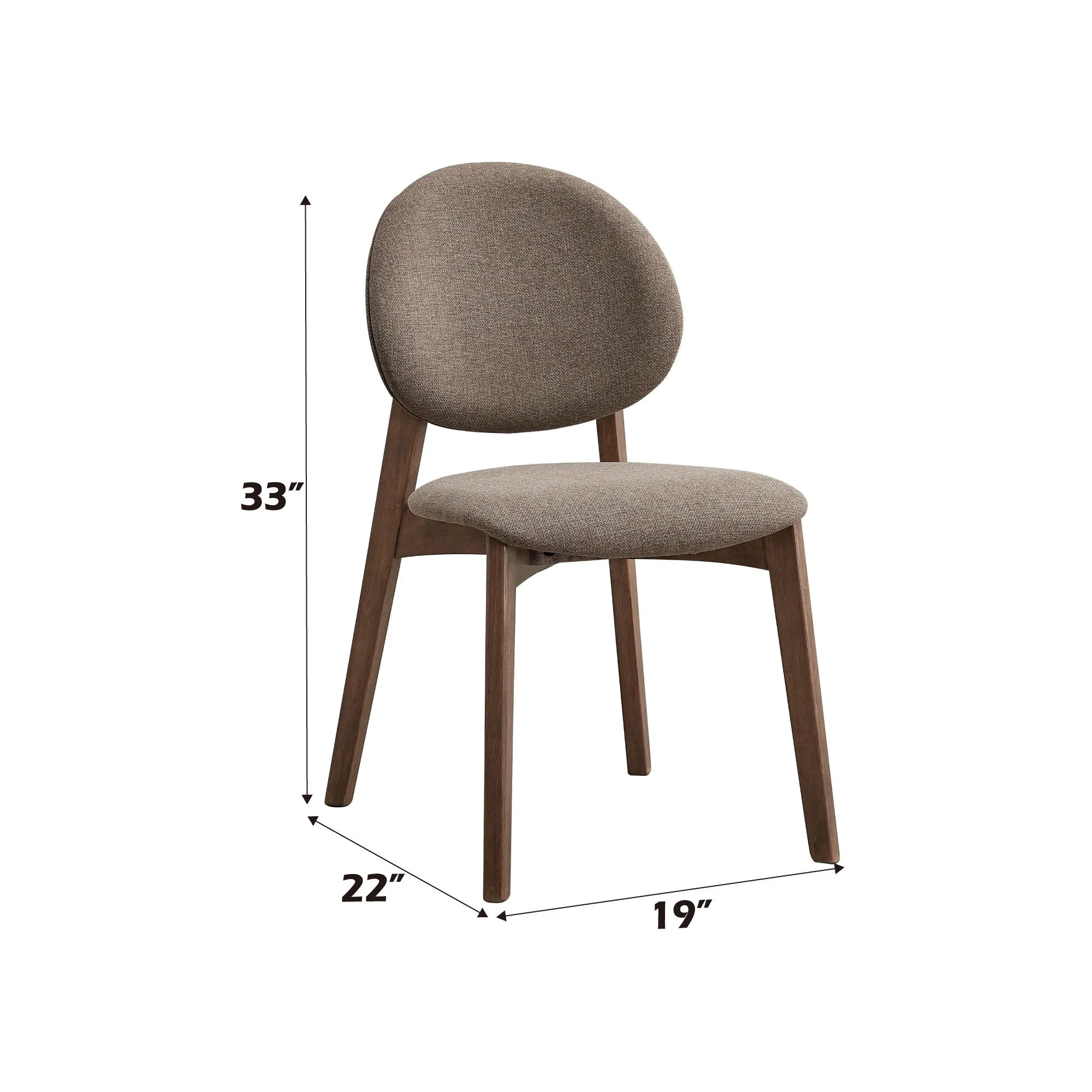 Hadasa - Side Chair, Elegant Upholstery (Set of 2) - Image 3