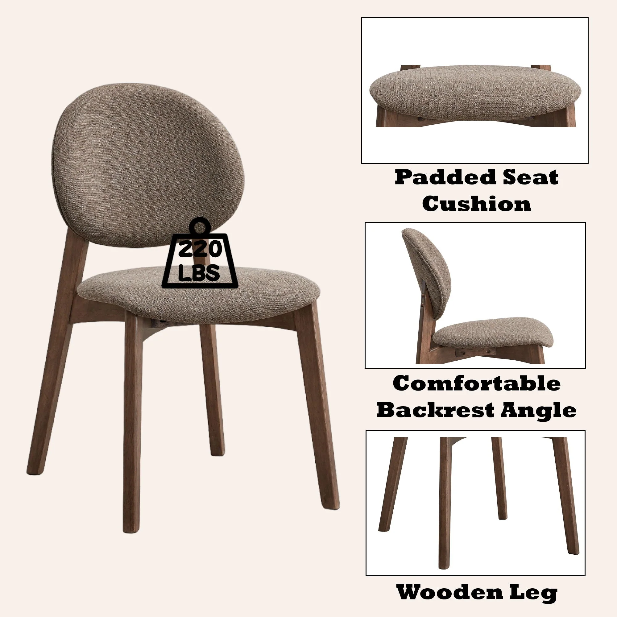 Hadasa - Side Chair, Elegant Upholstery (Set of 2) - Image 5