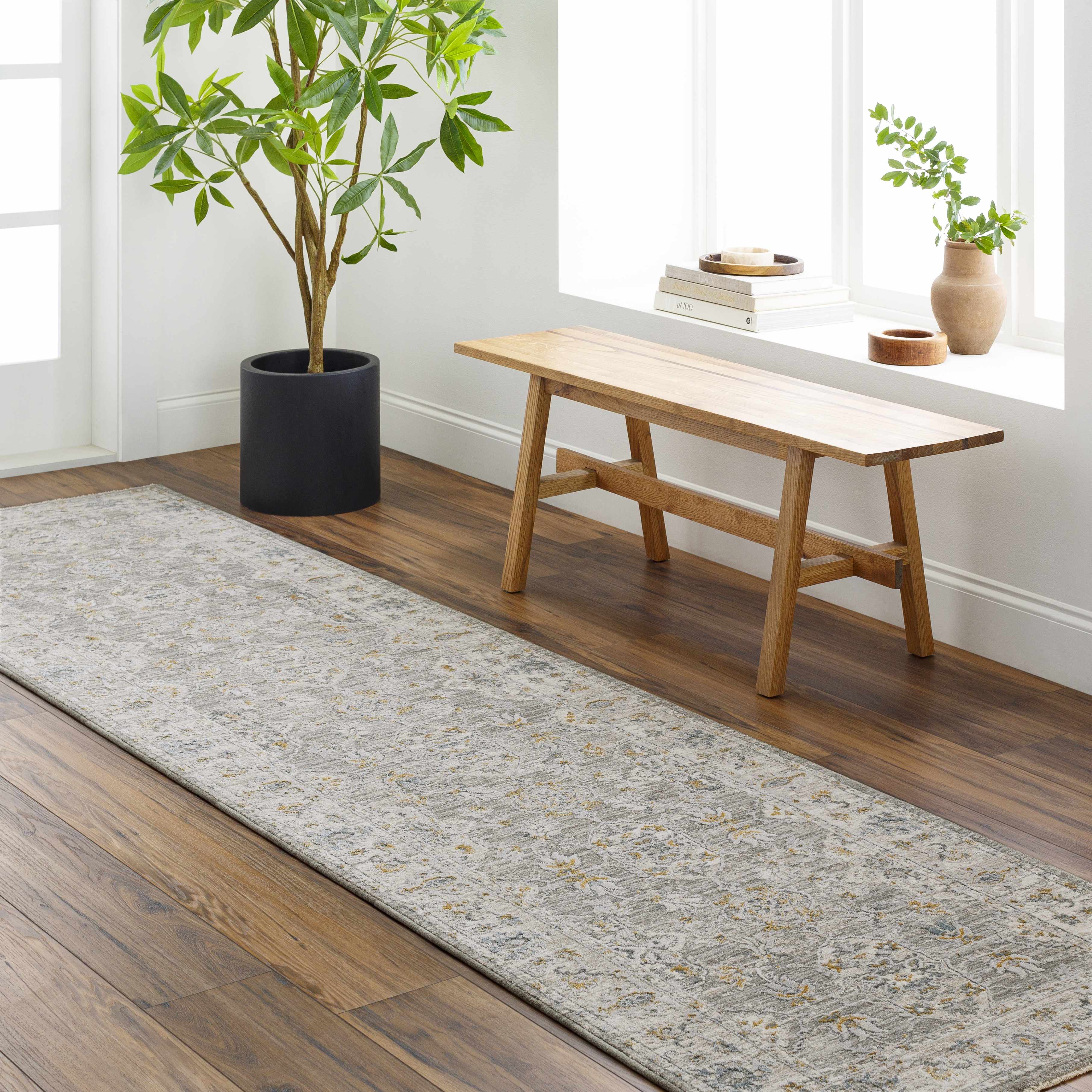 Hafsa Textured Rug with Fringes - Image 4