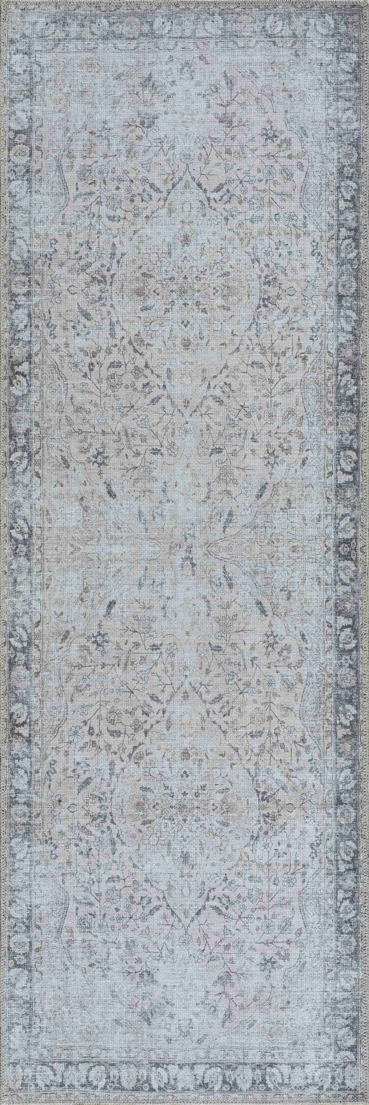 Haile Green & Pink Washable Area Rug - Image 10