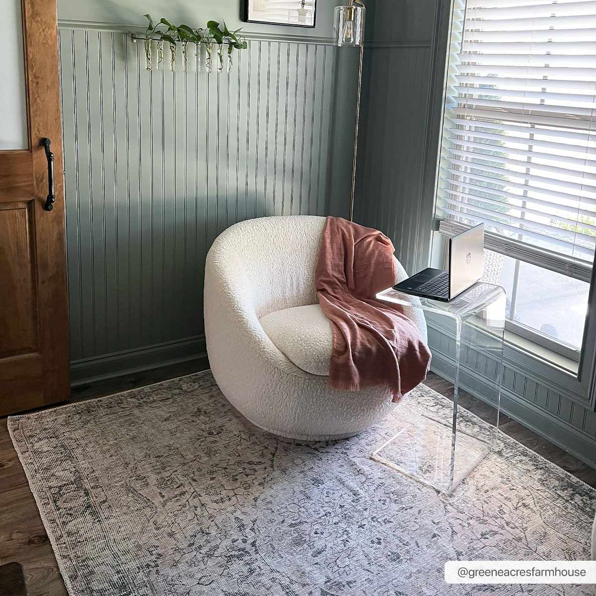Haile Green & Pink Washable Area Rug - Image 2