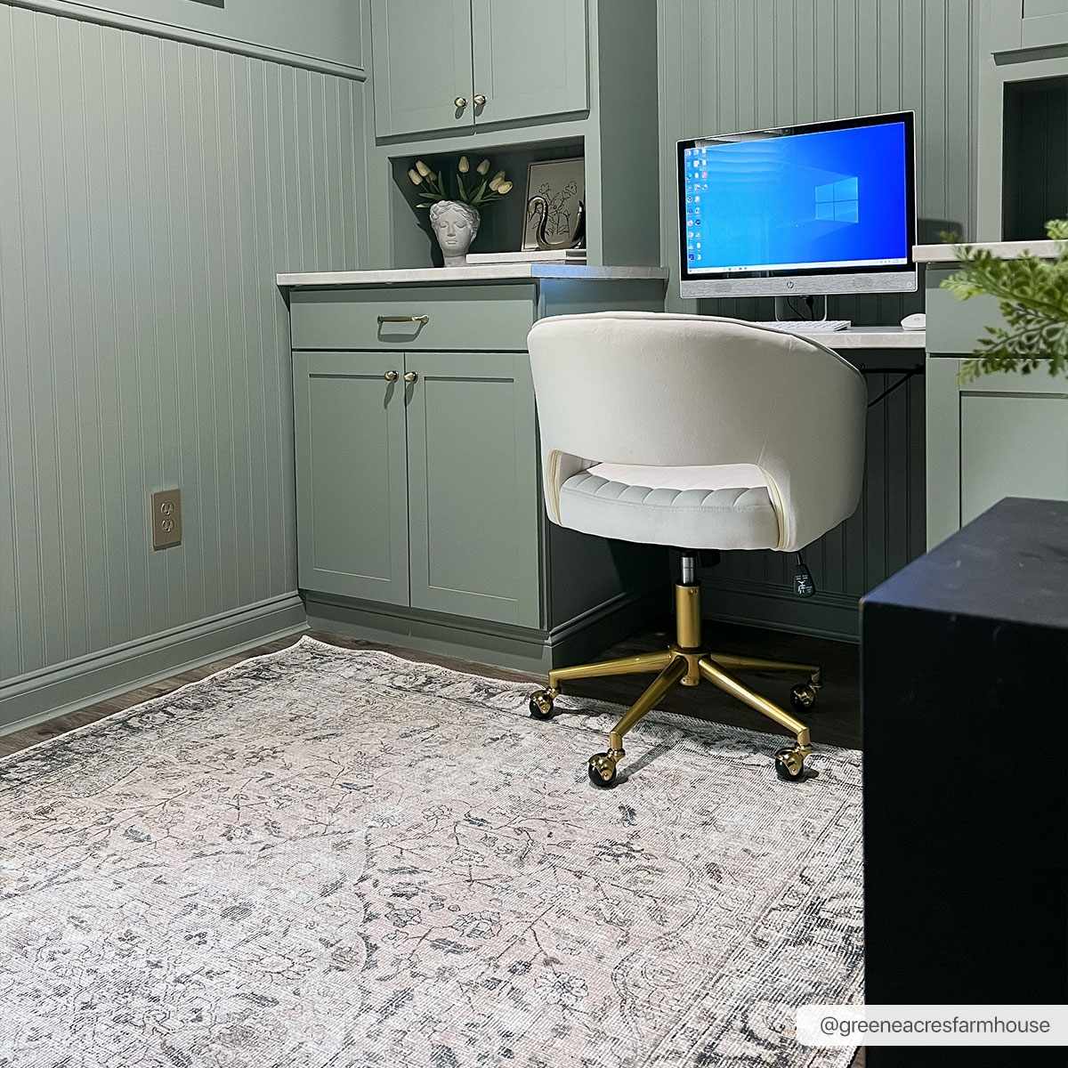 Haile Green & Pink Washable Area Rug - Image 3