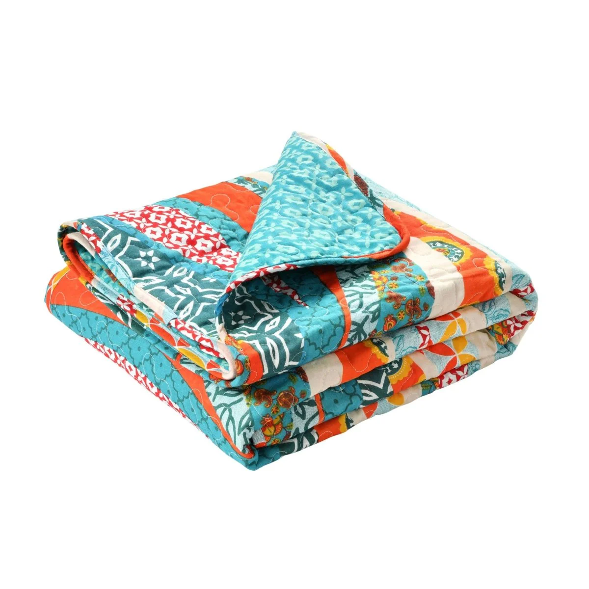 Hailey Watercolor Wave Reversible Cotton Throw - Image 4