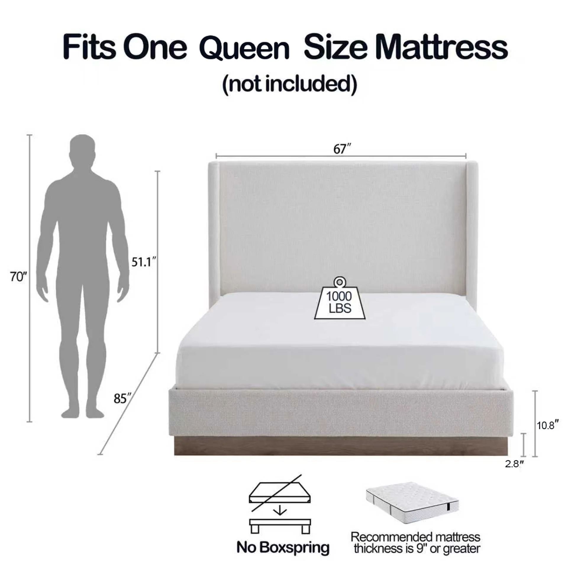 Hale - Upholstered Wingback Bed - Image 4