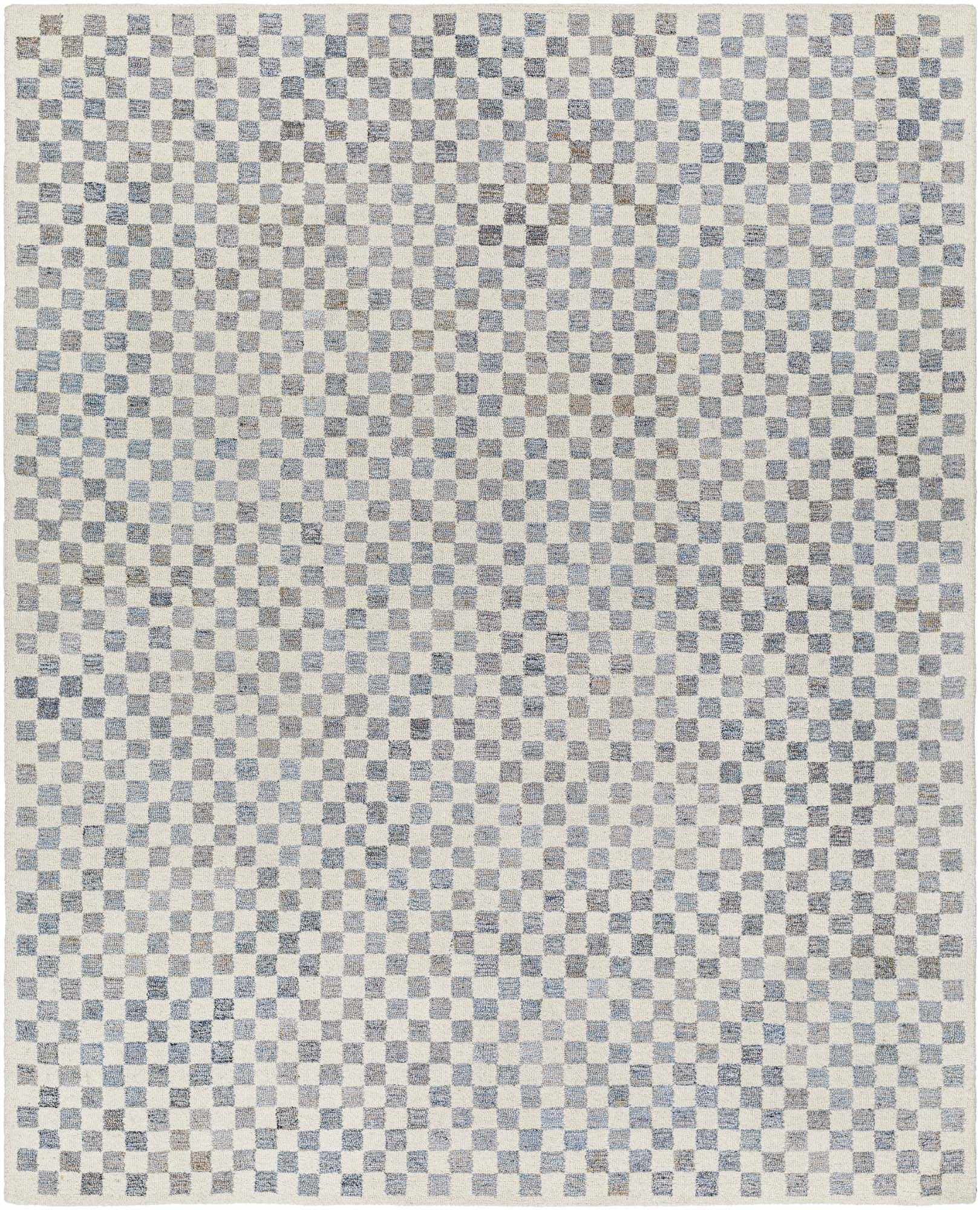 Halen Gray Checkered Area Rug - Image 6