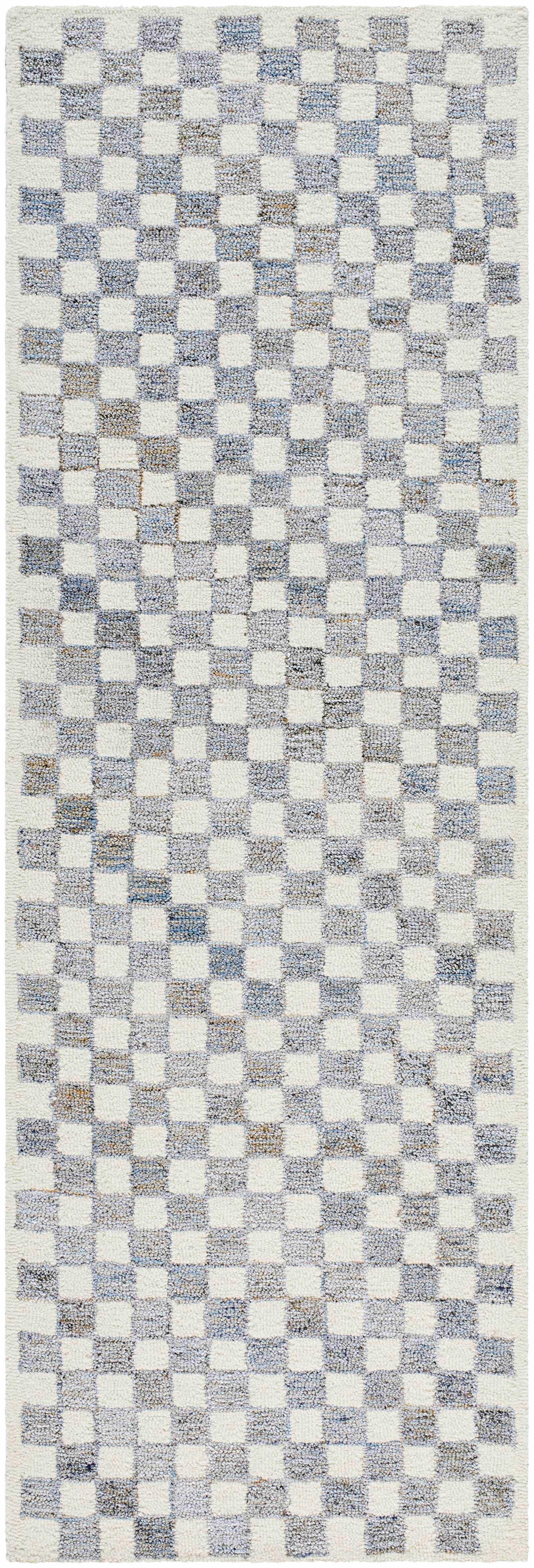 Halen Gray Checkered Area Rug - Image 7
