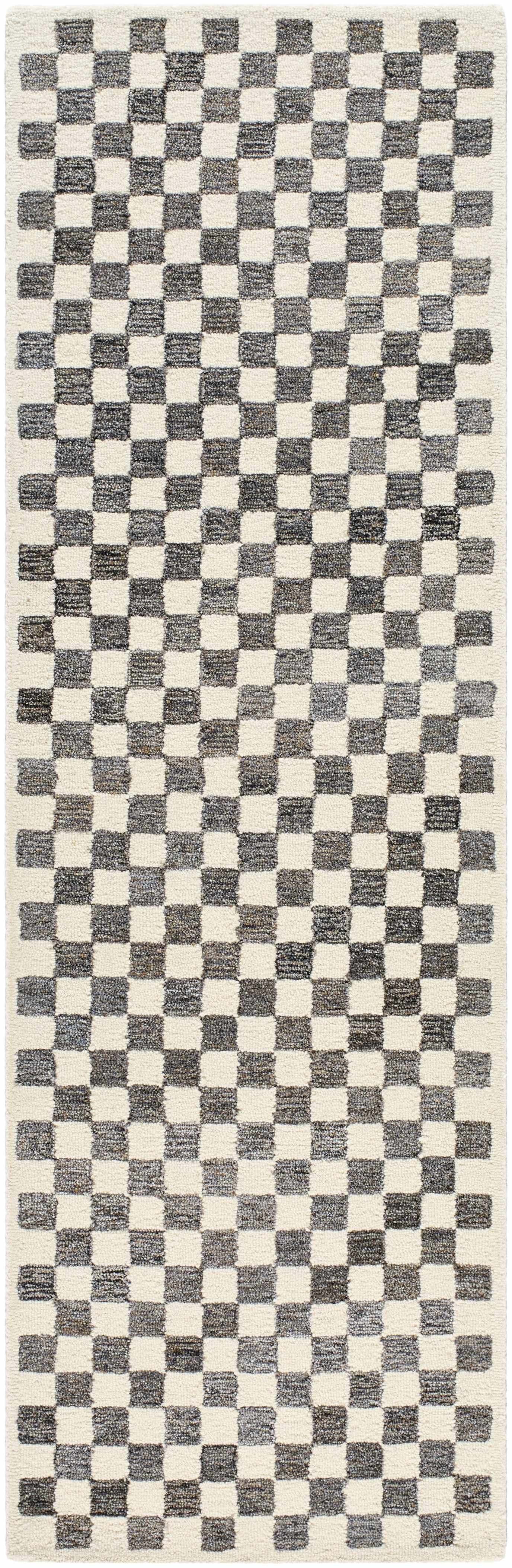 Halen Taupe Checkered Area Rug - Image 8