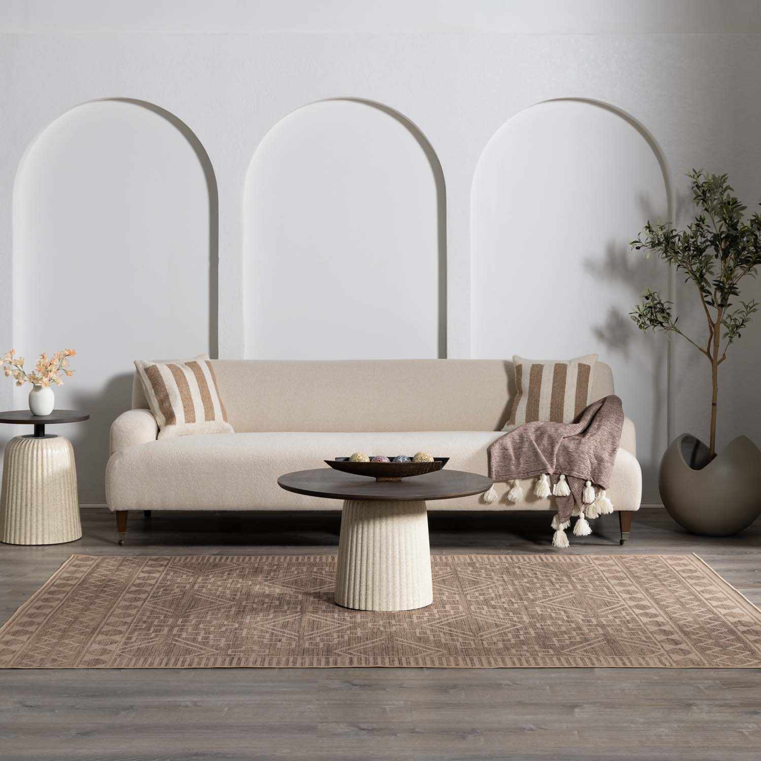 Halle Beige Washable Area Rug - Clearance - Image 2