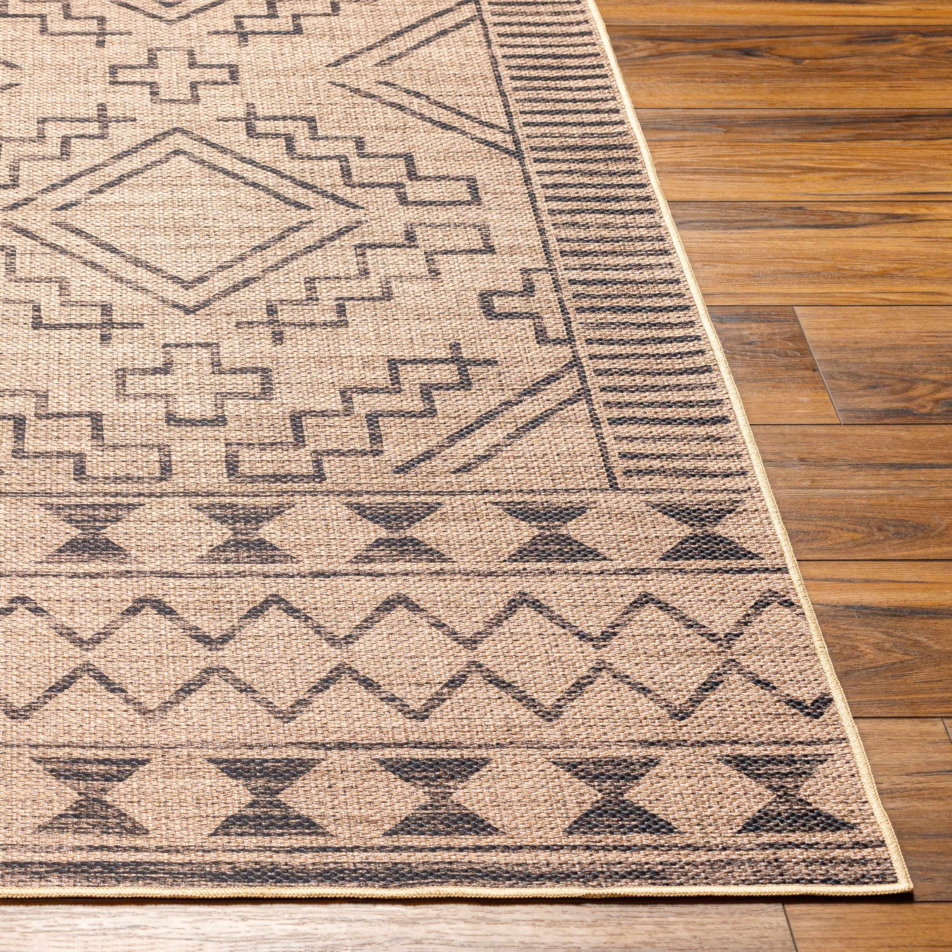 Halle Tan & Black Washable Area Rug - Clearance - Image 4