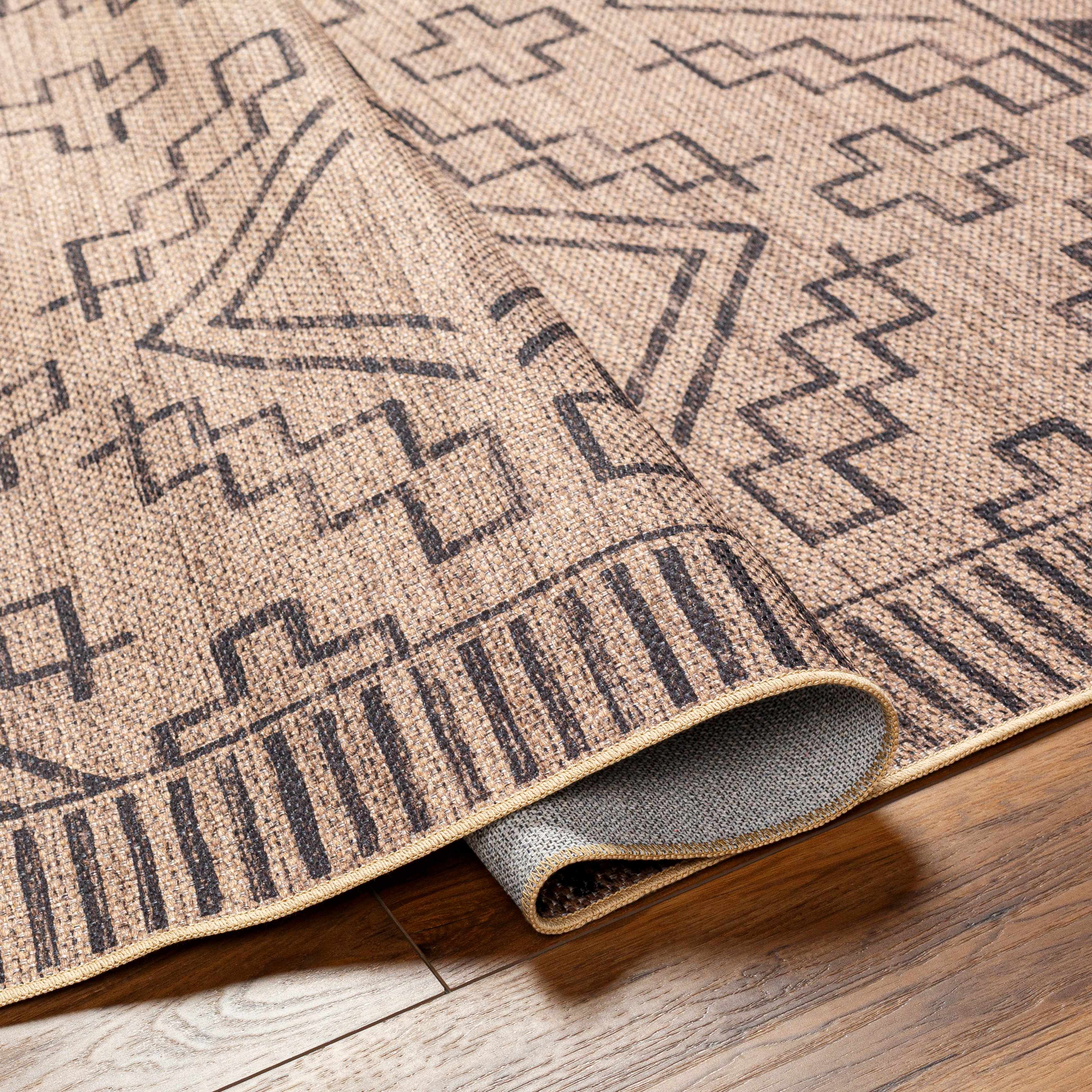 Halle Tan & Black Washable Area Rug - Clearance - Image 5