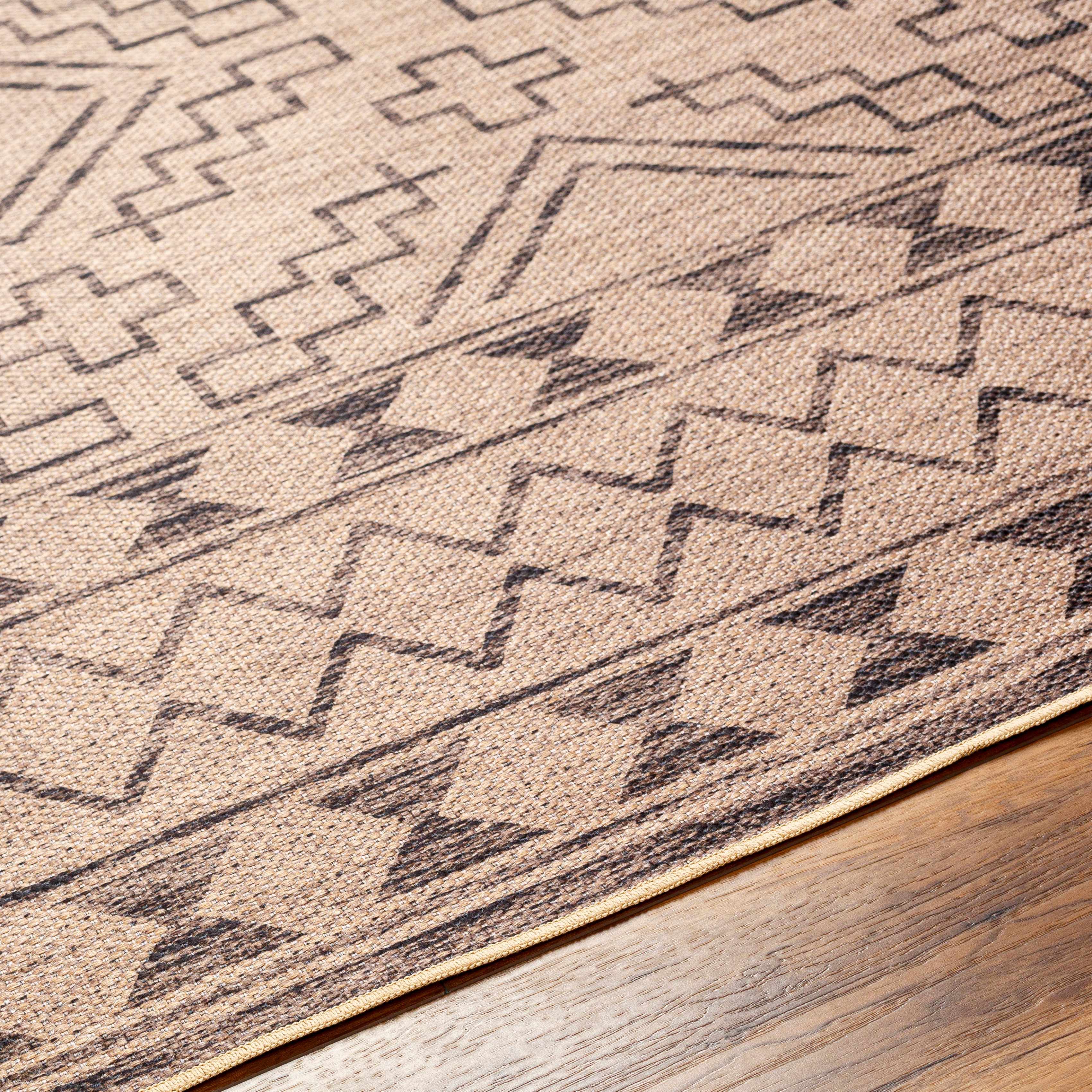Halle Tan & Black Washable Area Rug - Clearance - Image 6