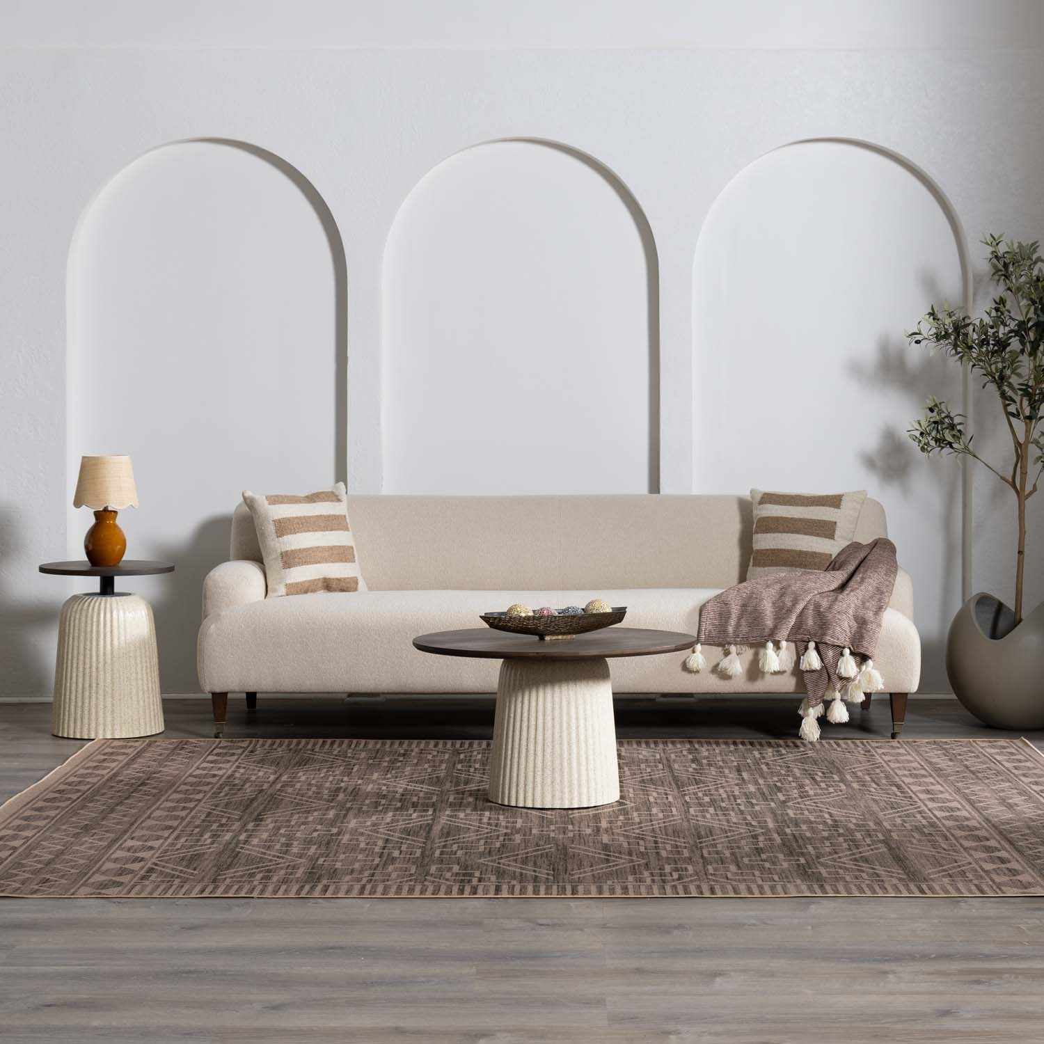 Halle Tan Washable Area Rug - Clearance - Image 10