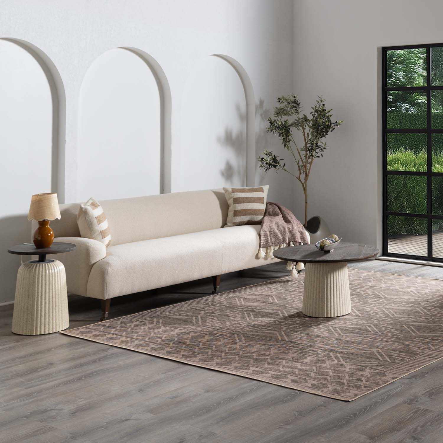 Halle Tan Washable Area Rug - Clearance - Image 12
