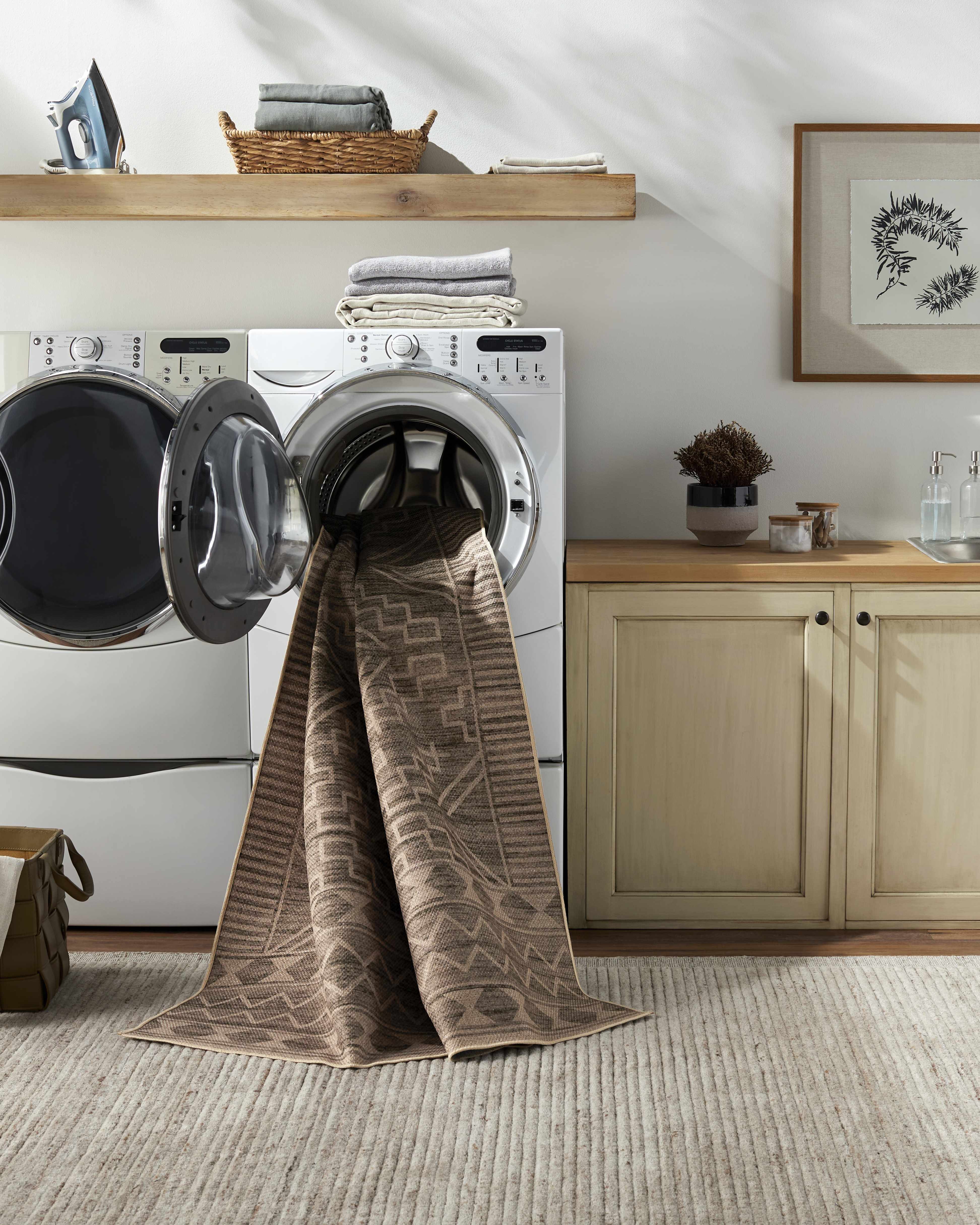 Halle Tan Washable Area Rug - Clearance - Image 13