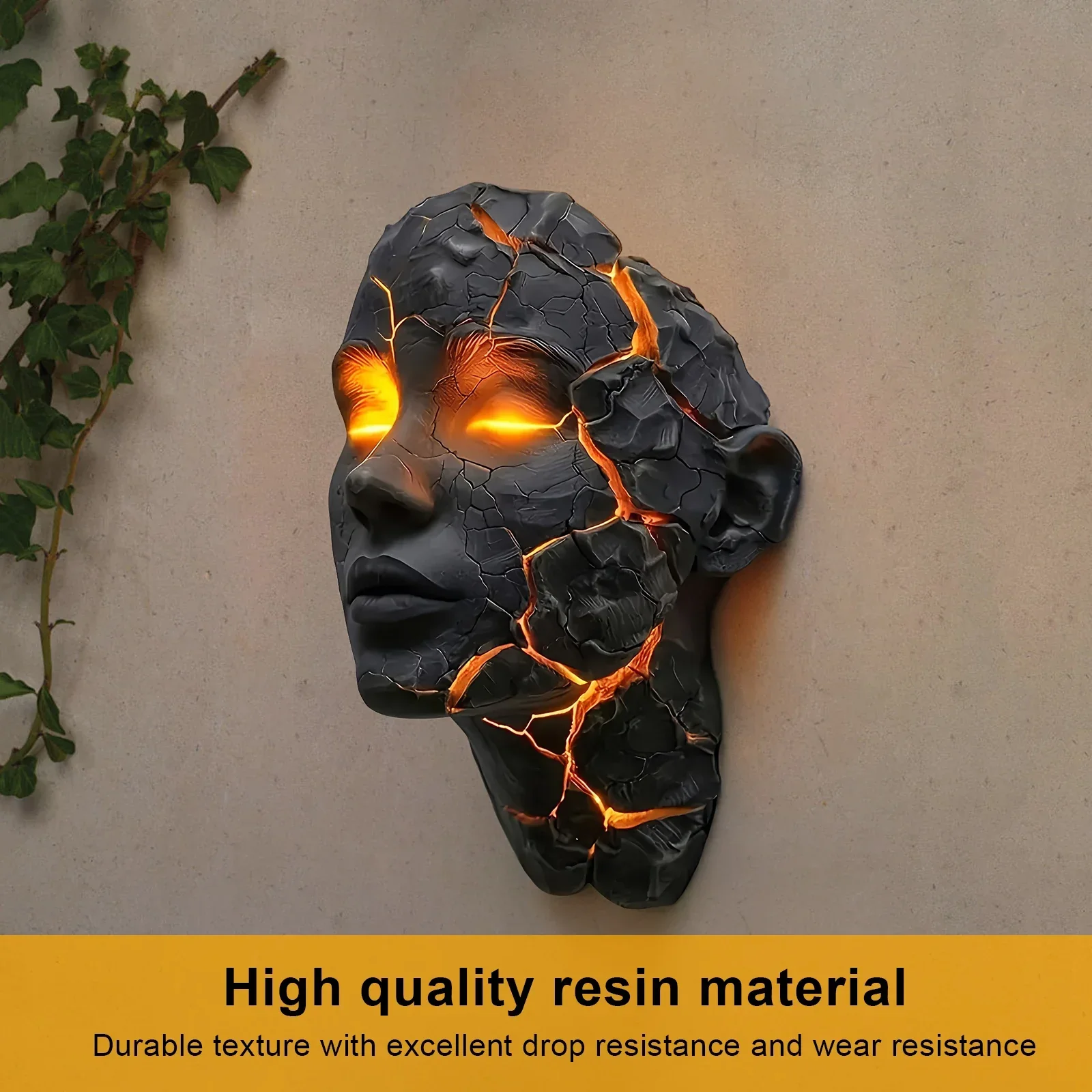 Halloween LED Broken Soul Wall Lamp Night Light Bathroom Reading Studying Hallway - Image 2
