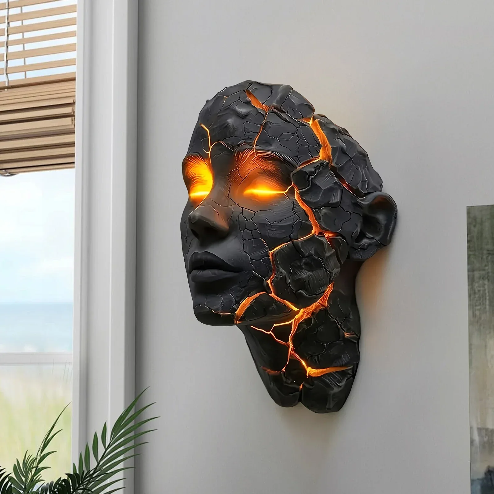 Halloween LED Broken Soul Wall Lamp Night Light Bathroom Reading Studying Hallway - Image 3