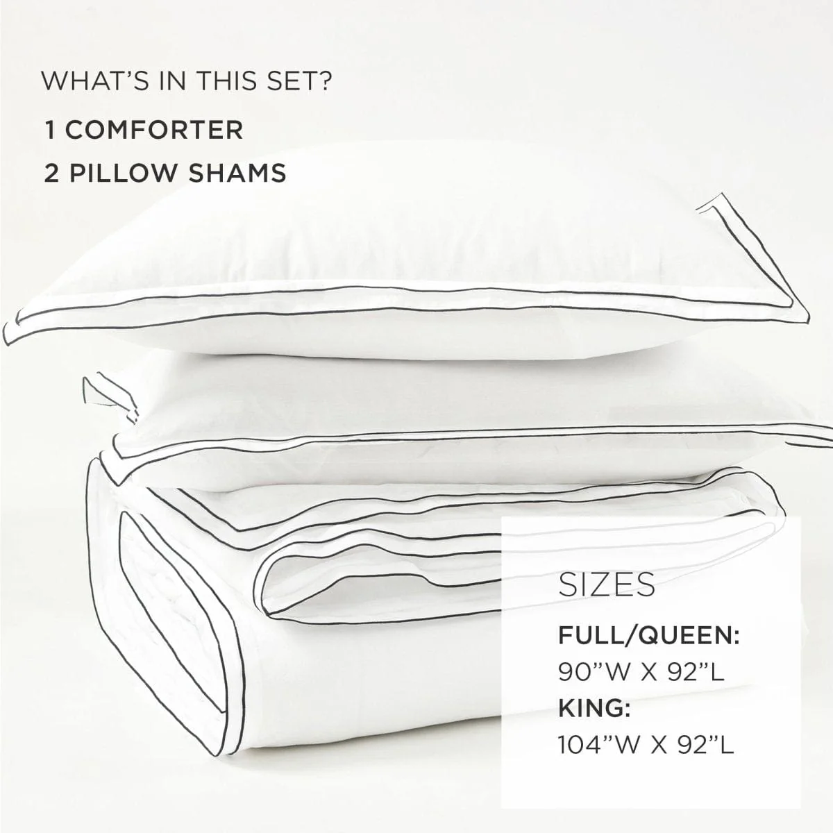 Hampton Double Flange Embroidered Contrast Edge Comforter Set - Image 4
