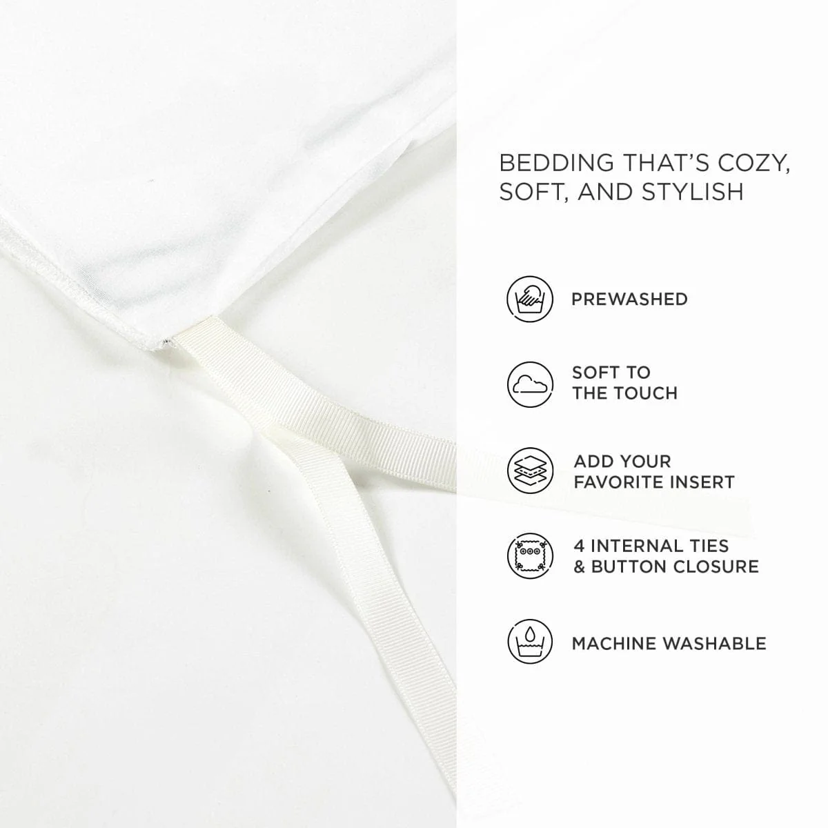 Hampton Double Flange Embroidered Contrast Edge Duvet Cover Set - Image 12