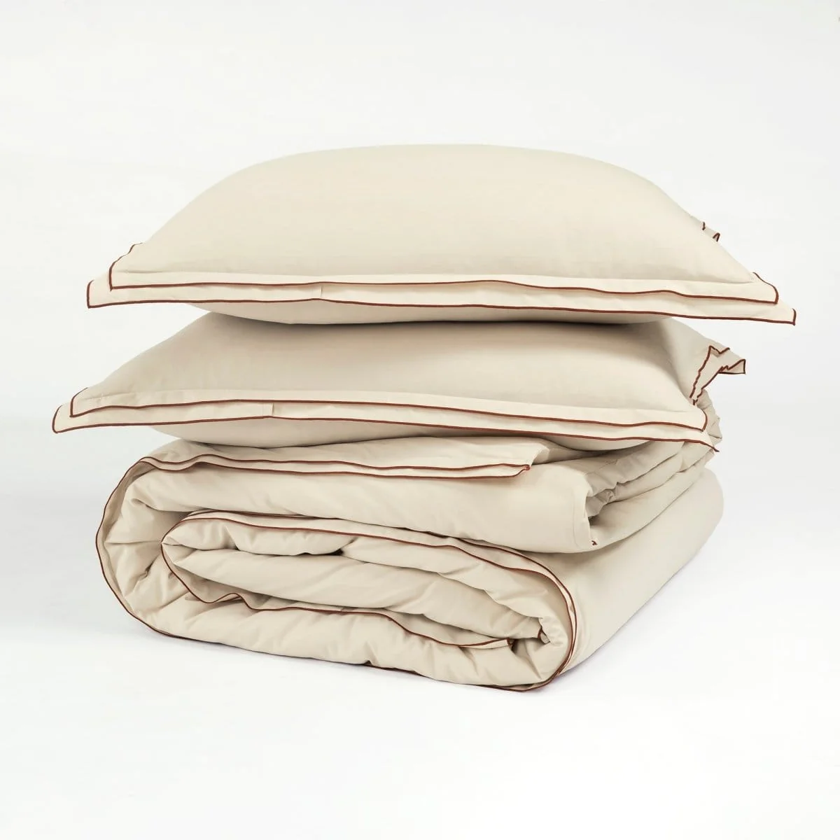 Hampton Double Flange Embroidered Contrast Edge Duvet Cover Set - Image 24