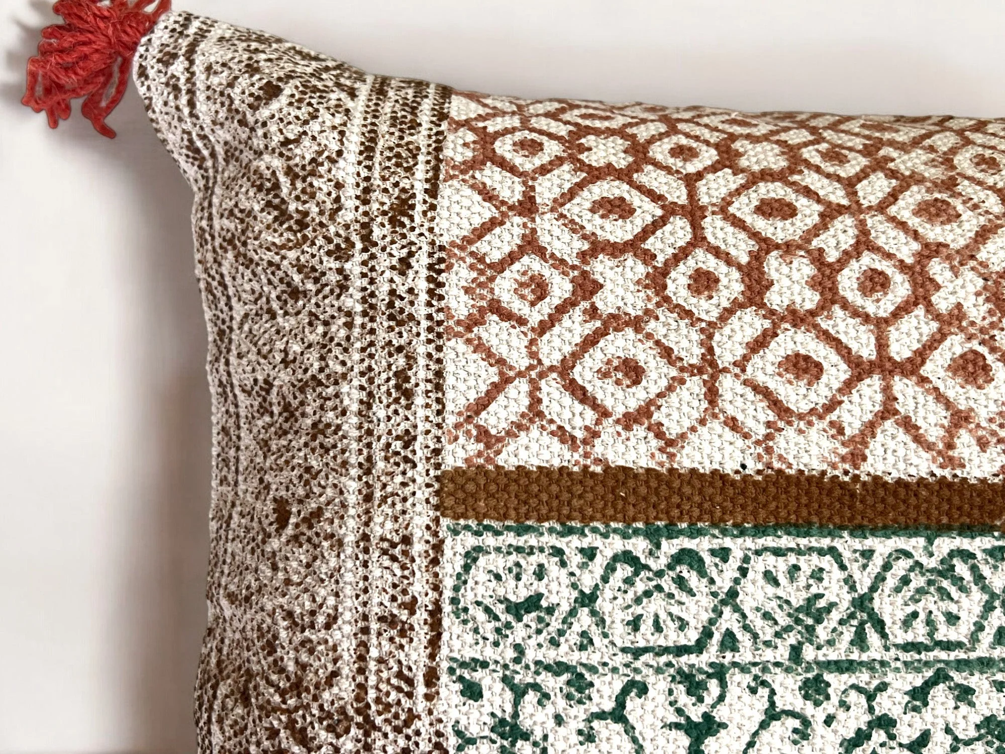 Hand Block Print Rectangular Throw Pillow - Image 6