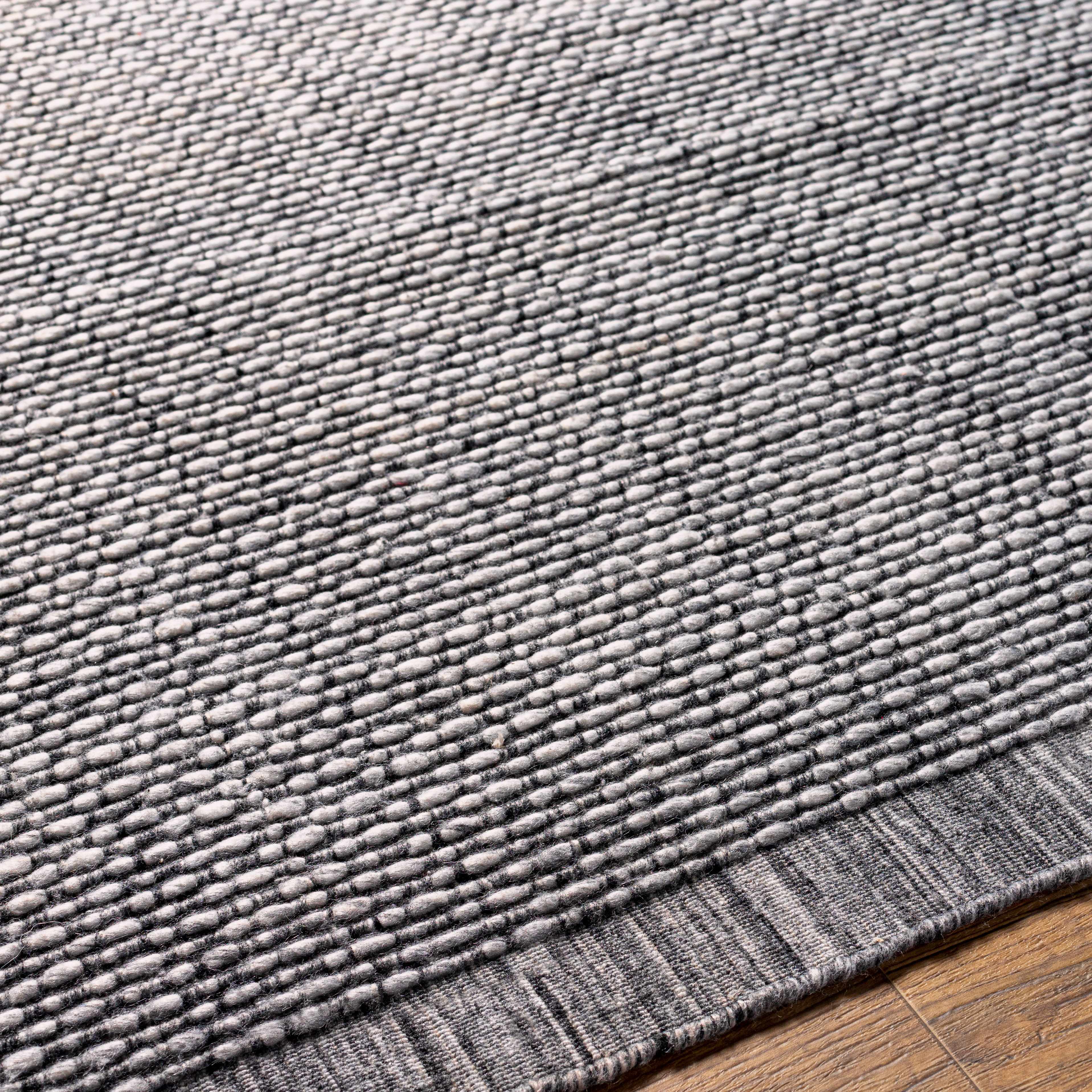 Hand Loomed Light Gray Area Rug - Clearance - Image 6
