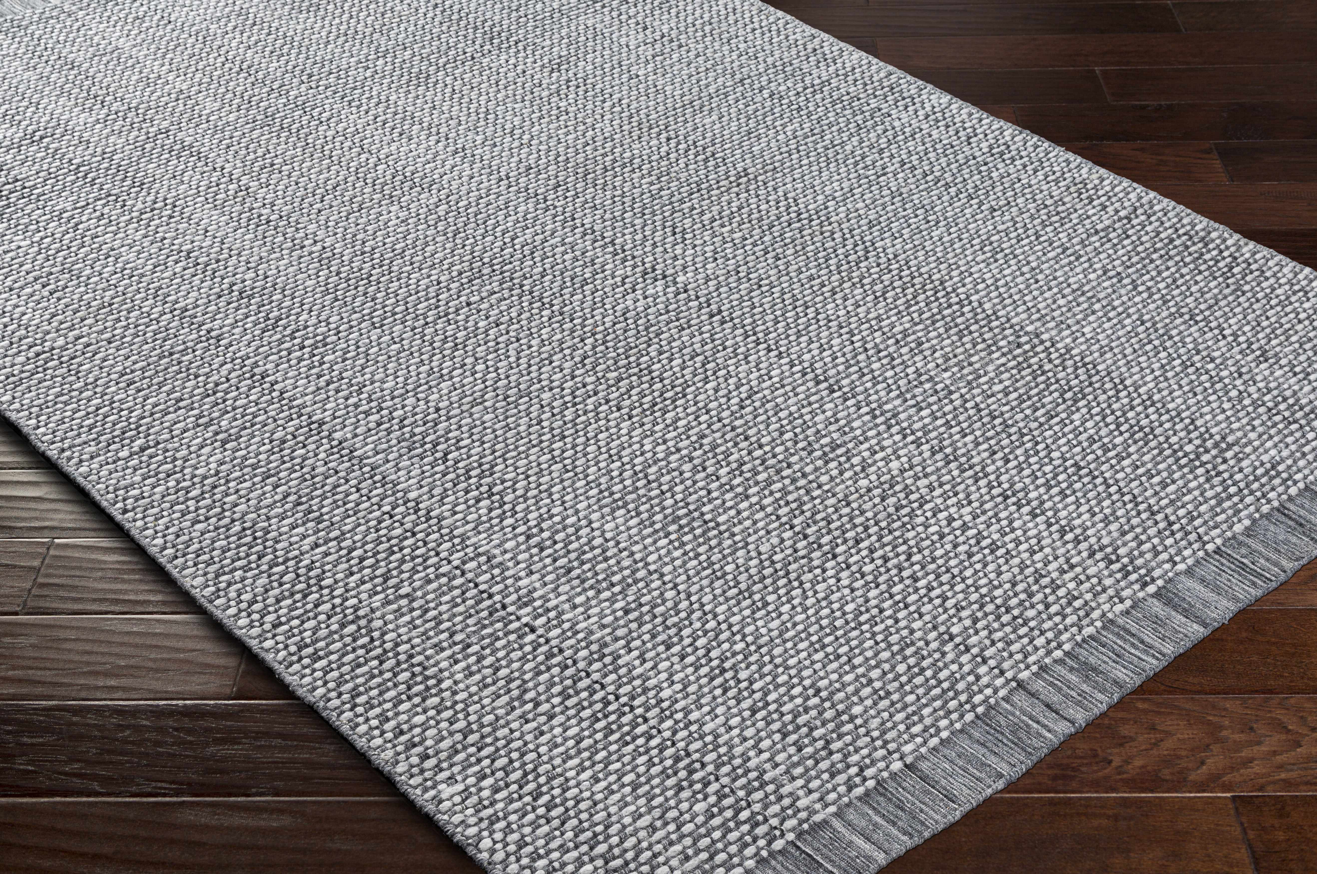 Hand Loomed Light Gray Area Rug - Clearance - Image 7