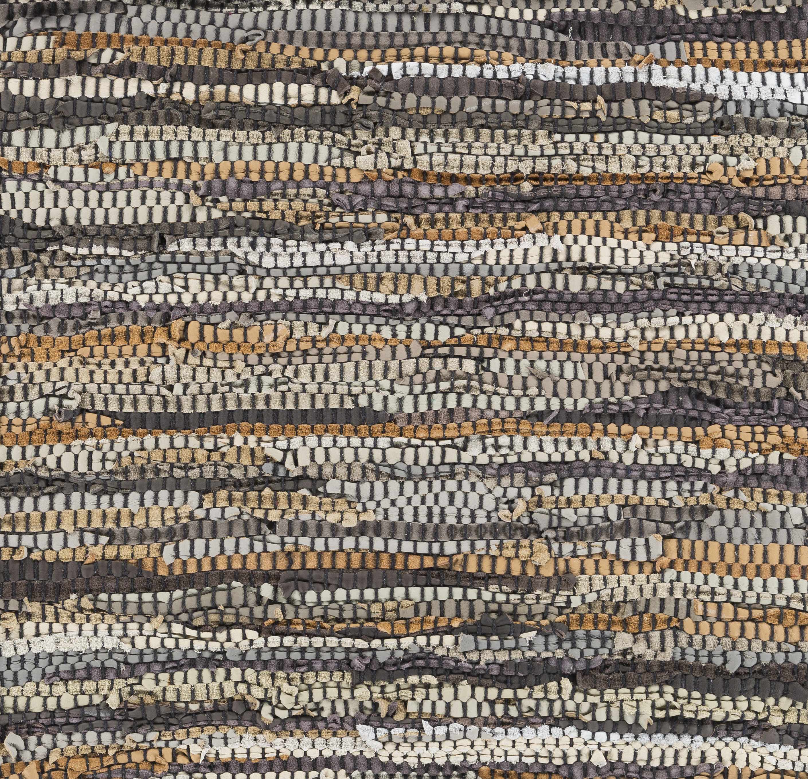 Hand Woven Leather Rag Rug - Image 3