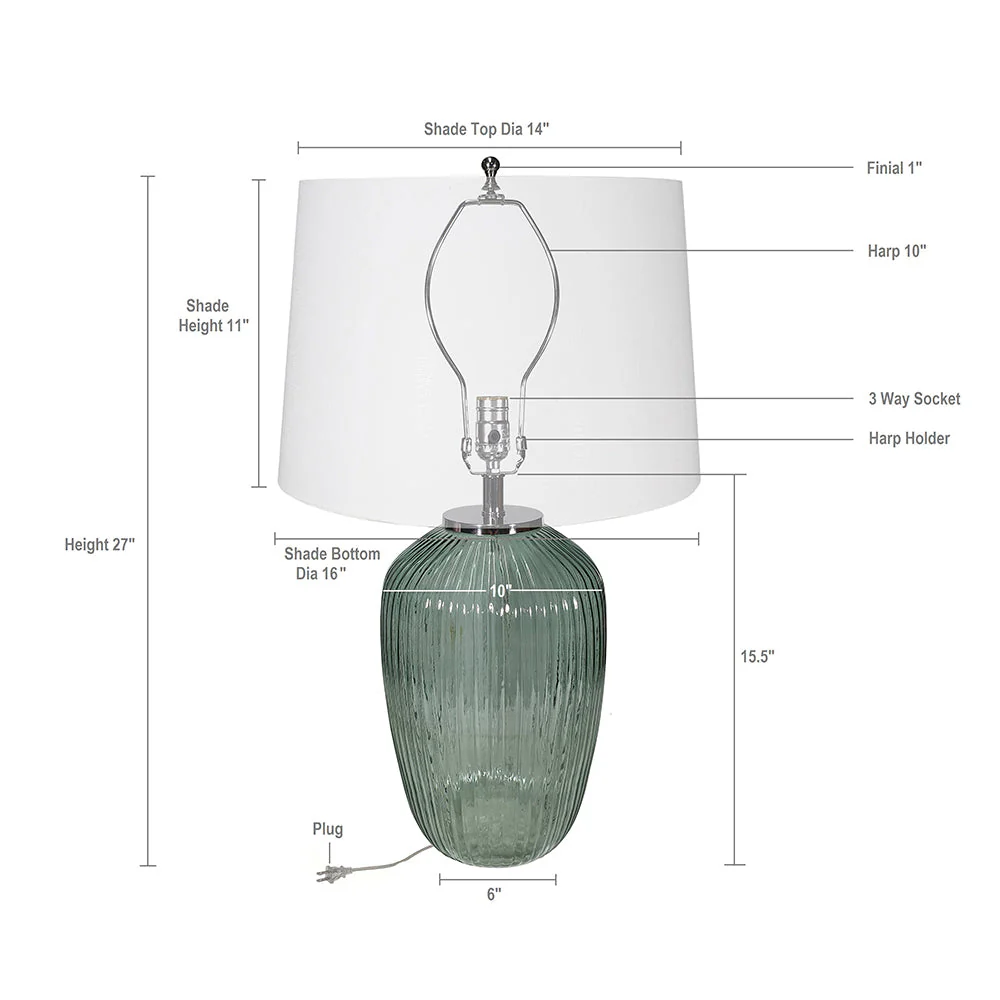 Handcrafted Art Glass Table Lamp - Image 5