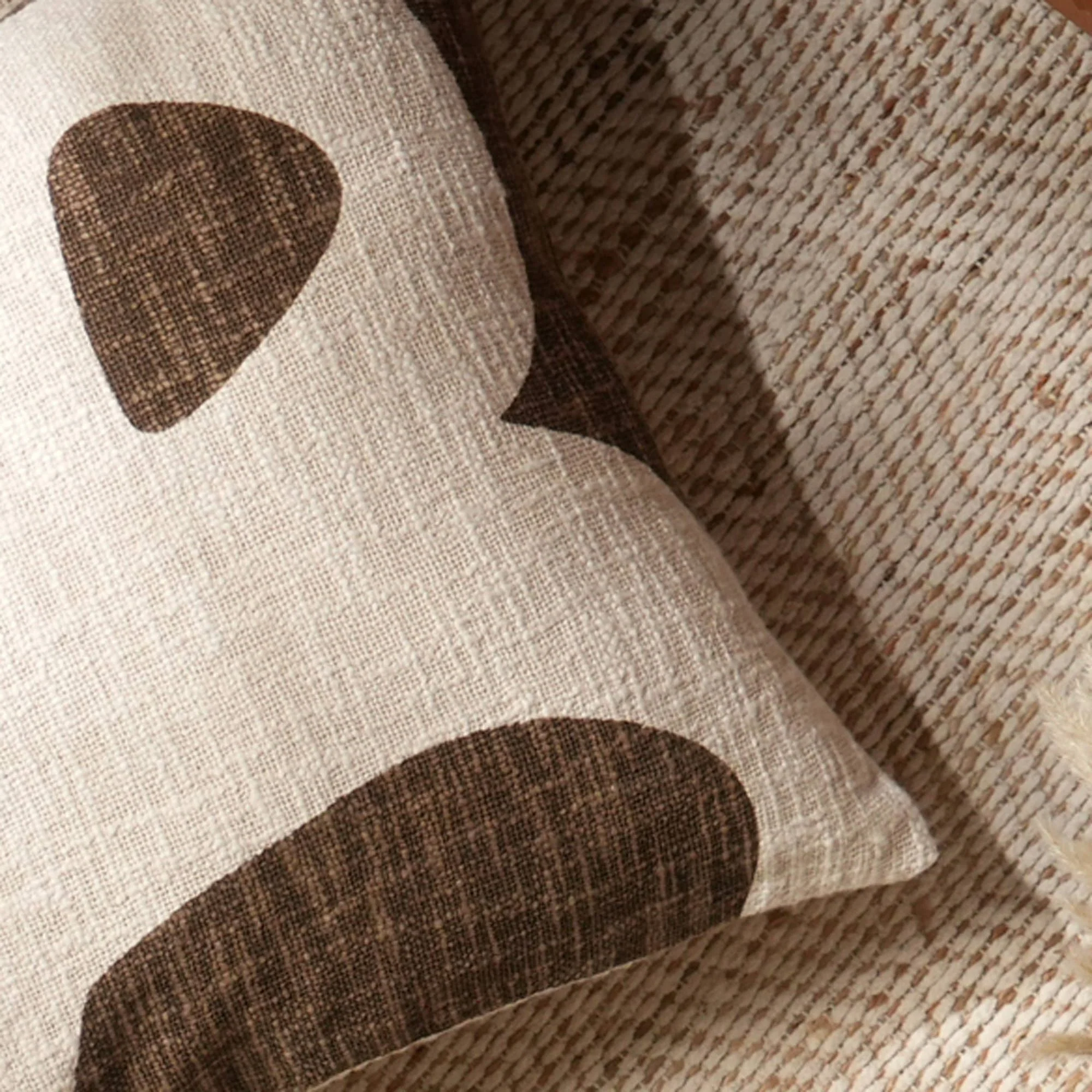 Handcrafted Cotton Slub Abstract Printed Square Pillow - Image 7