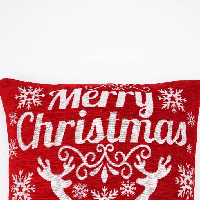Handcrafted 'Merry Christmas' Jacquard Pillow - Image 5