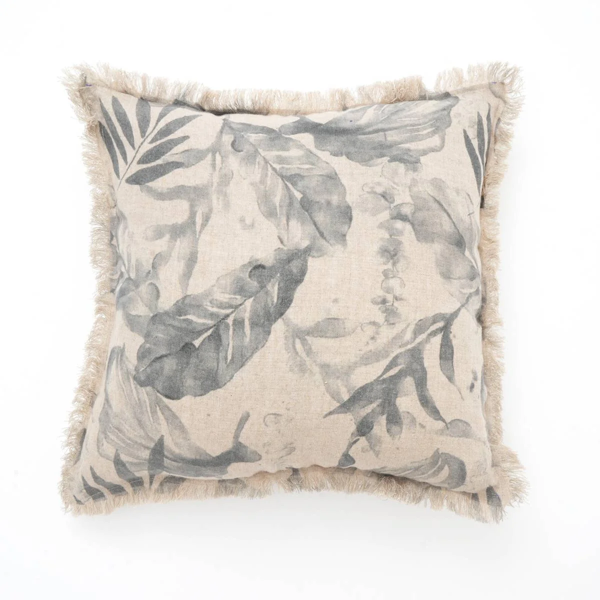 Handcrafted Printed Linen Cushion with Filler - Image 2