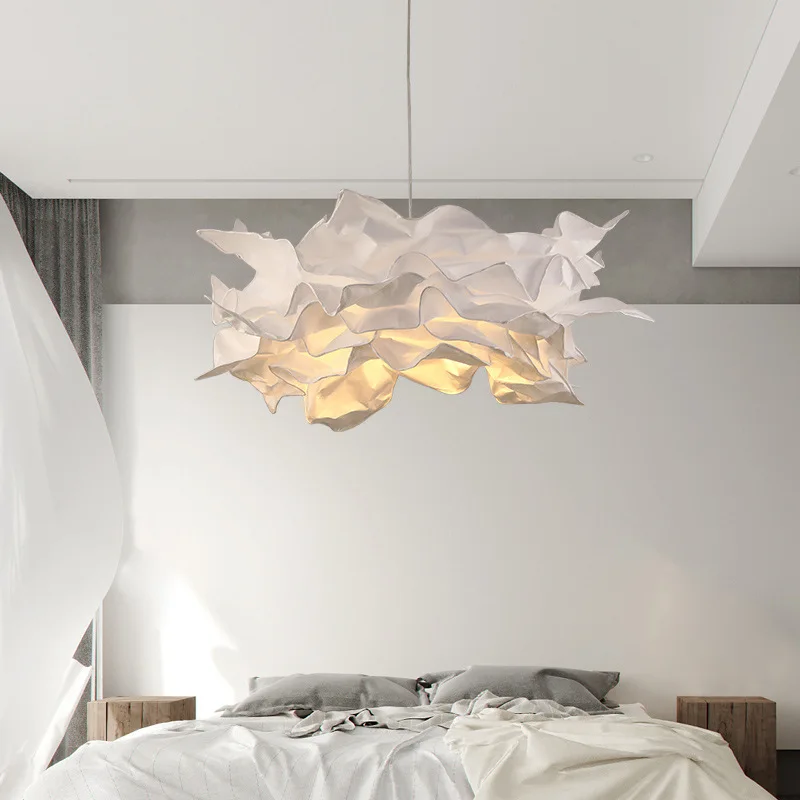Handmade Paper Pendant Light E27 DIY Hanging Ceiling Lamp for Restaurant Shop XL - Image 3