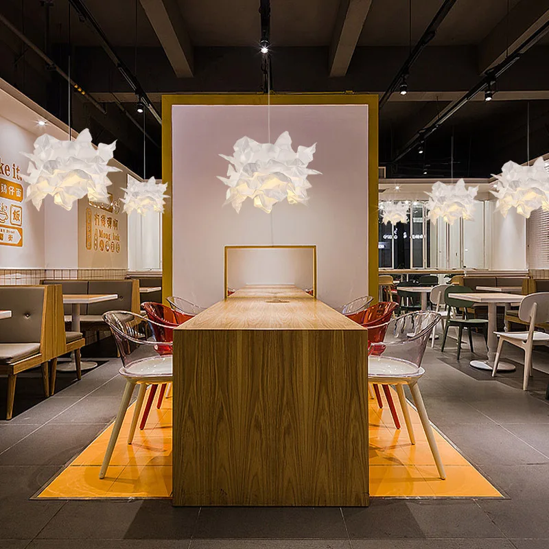 Handmade Paper Pendant Light E27 DIY Hanging Ceiling Lamp for Restaurant Shop XL - Image 4
