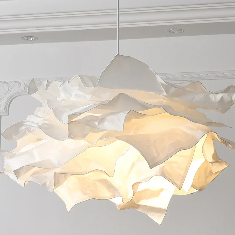 Handmade Paper Pendant Light E27 DIY Hanging Ceiling Lamp for Restaurant Shop XL - Image 5