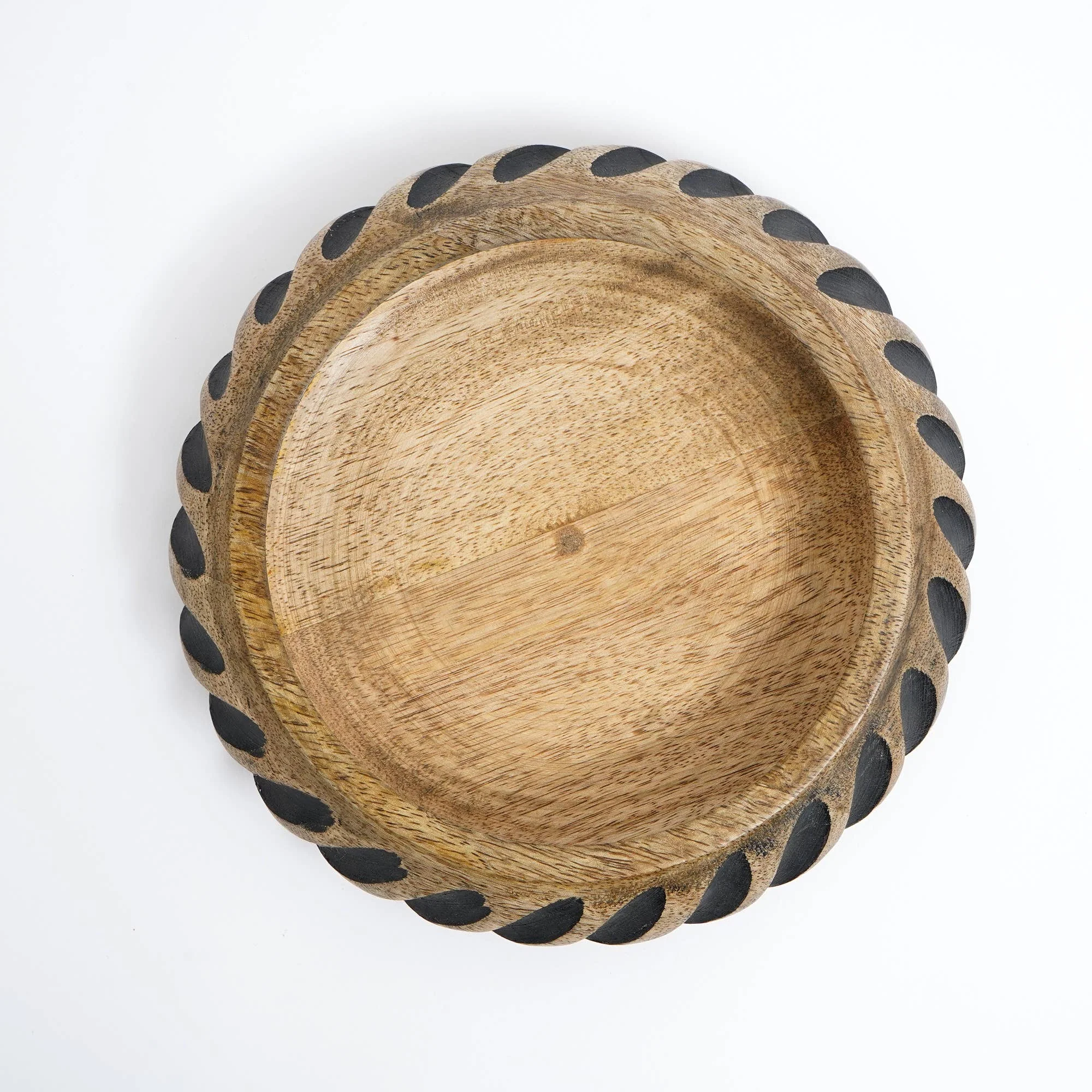Handmade Wooden Bowl with Black Filler – Unique Artisan Craft - Image 4
